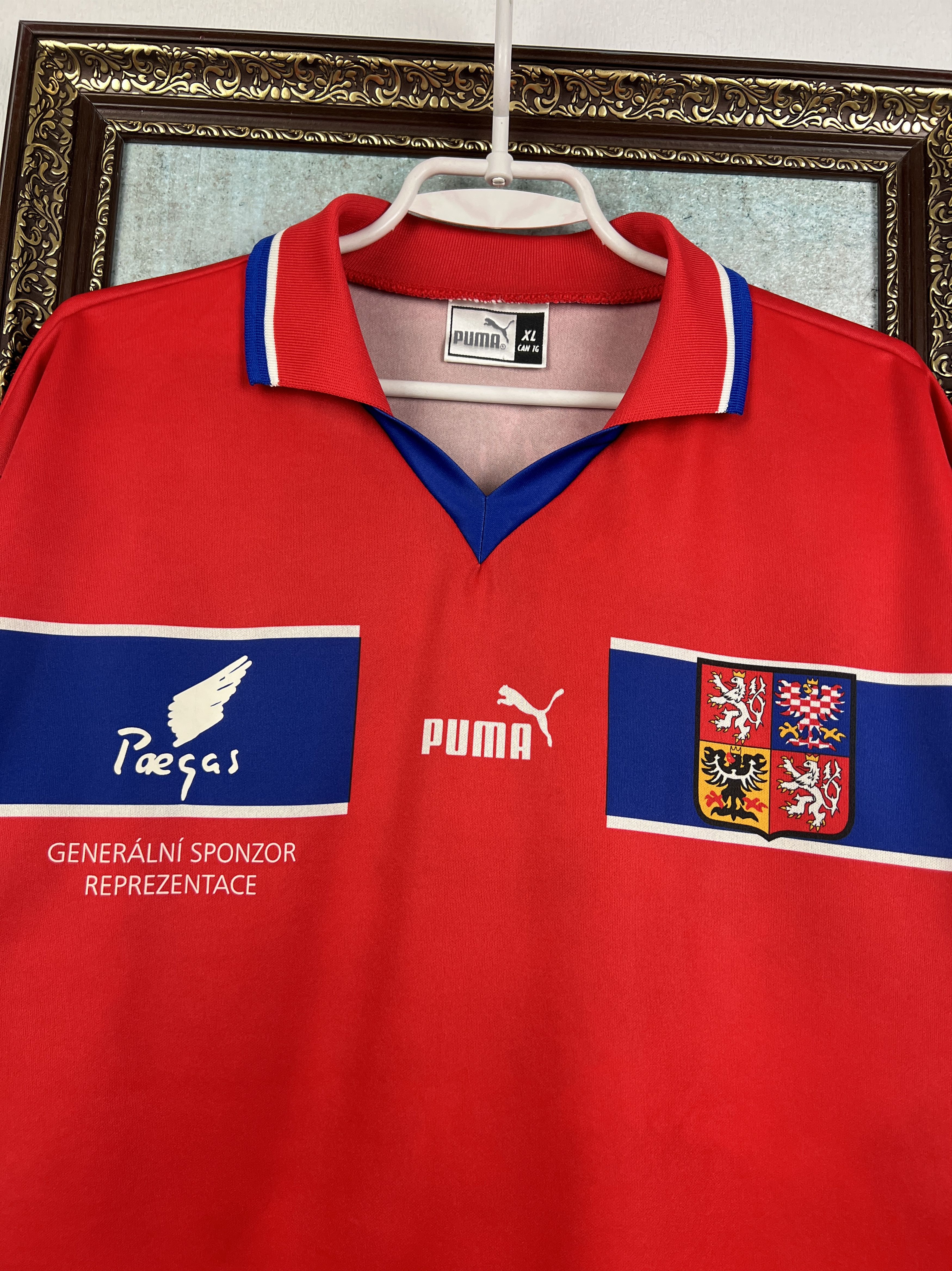 Puma Czech Republic Home Football Shirt 1998 Soccer Jersey Trikot Size US XL / EU 56 / 4 - 3 Thumbnail