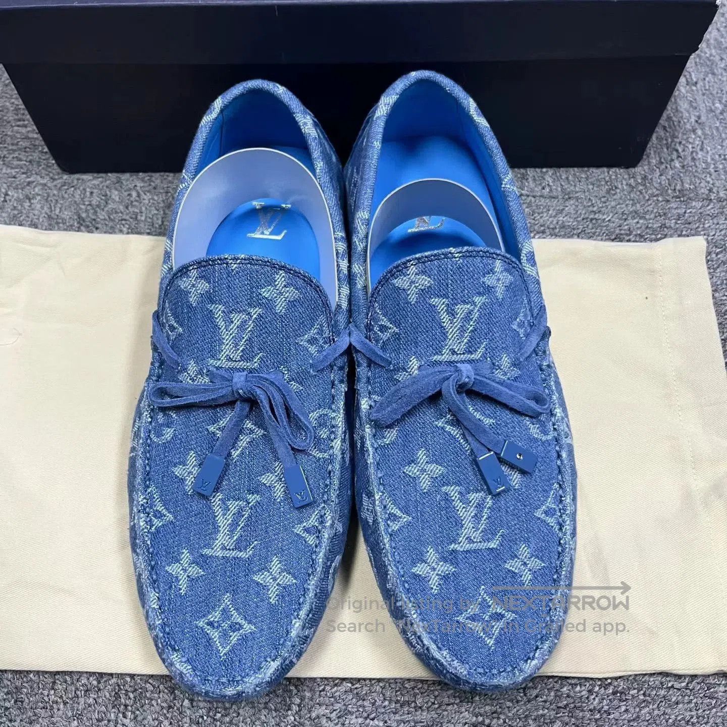 Louis Vuitton louis vuitton blue denim moccasin shoes. Size US 6.5 / EU 39-40 - 3 Thumbnail