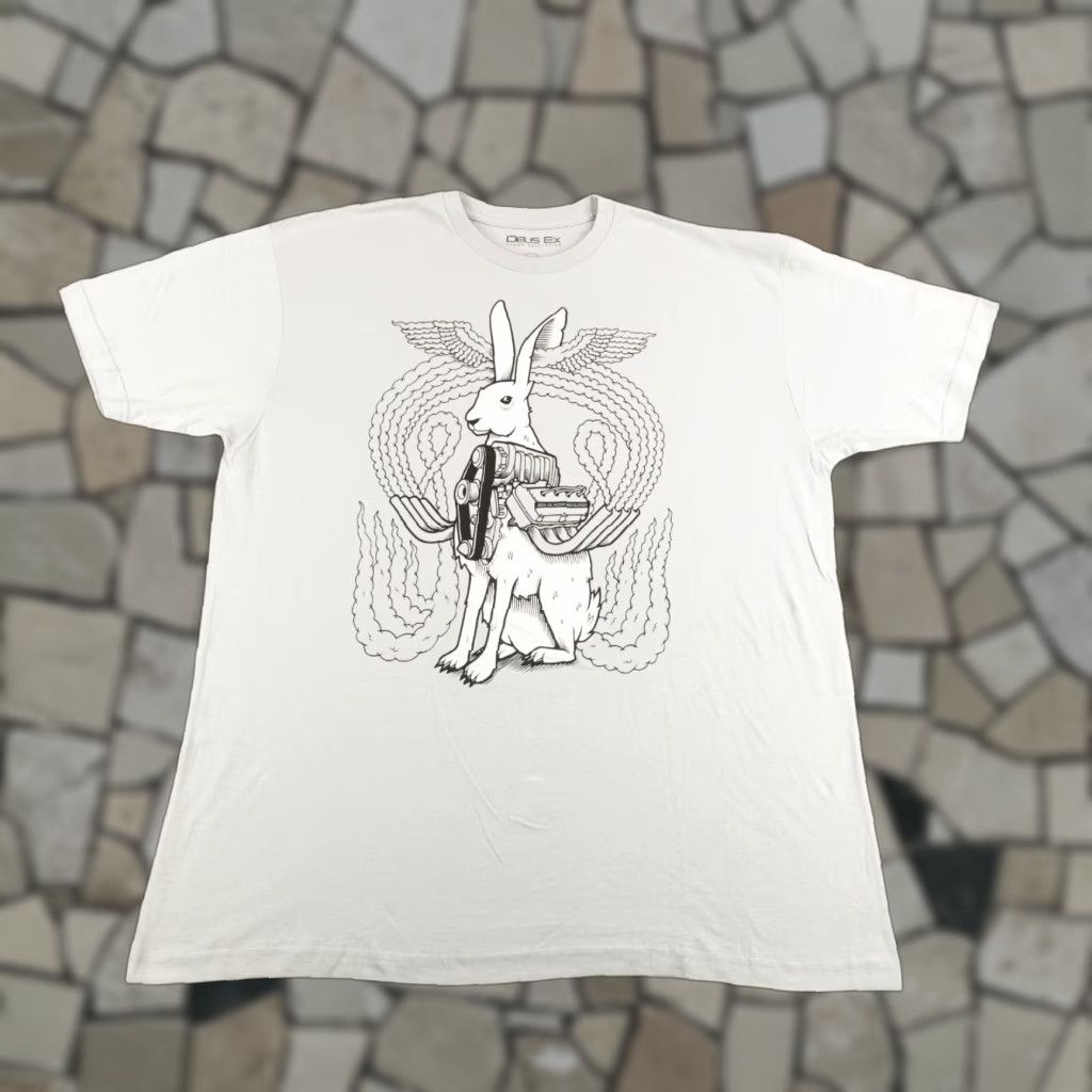 Vintage Deus Ex Human Revolution Shirt Mens XL Gray Video Game Art Exhibit Rabbit Tee D4 Size US XL / EU 56 / 4 - 1 Thumbnail