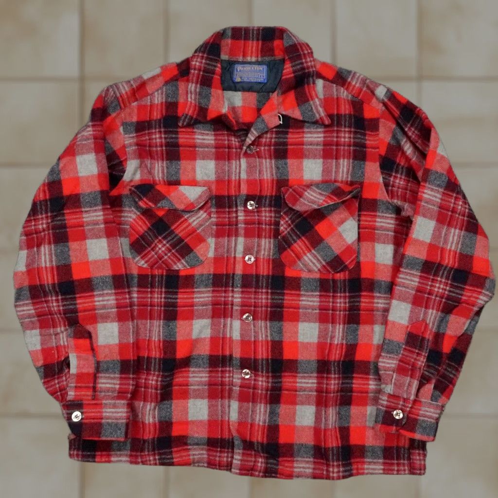 Pendleton VINTAGE Pendleton Shirt Mens Medium Red Plaid Flannel Long Sleeve Wool USA Size US M / EU 48-50 / 2 - 1 Thumbnail