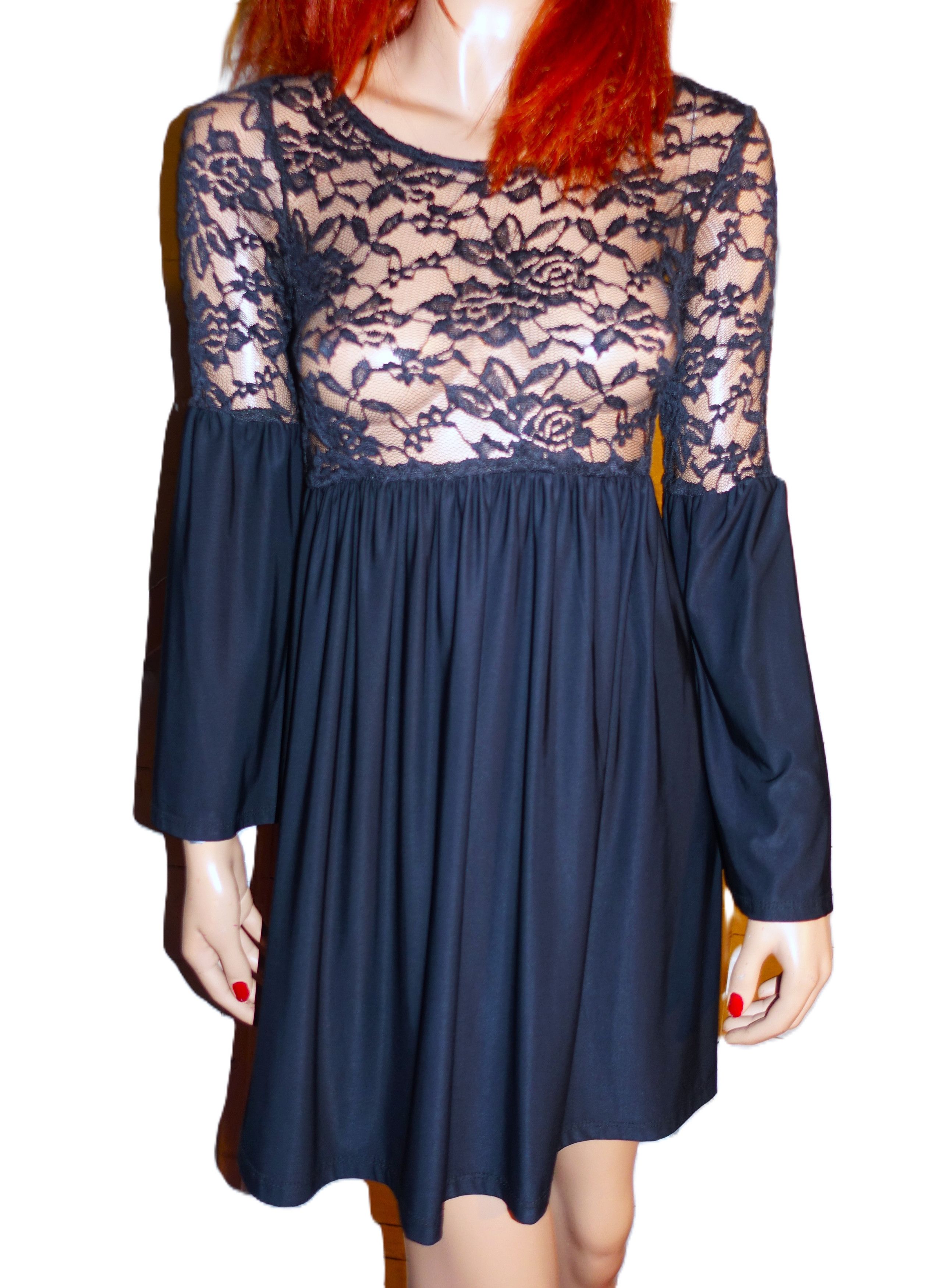 Vintage Vintage Black Sheer Lace Dress S Size S / US 4 / IT 40 - 3 Thumbnail