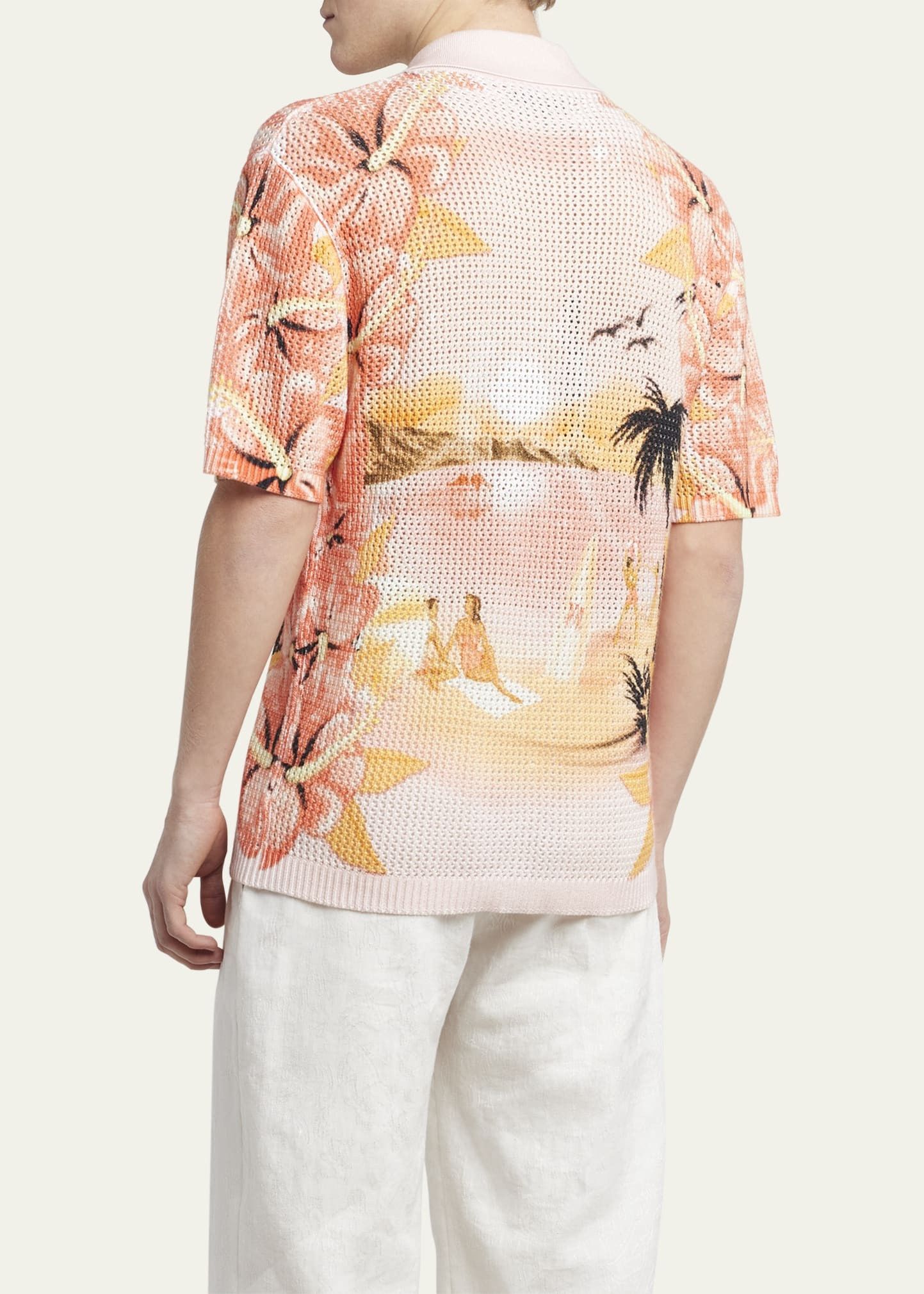 Amiri o1s1wg110725 Tropical Crochet Button-Down Shirt Multicolor Size US M / EU 48-50 / 2 - 3 Thumbnail