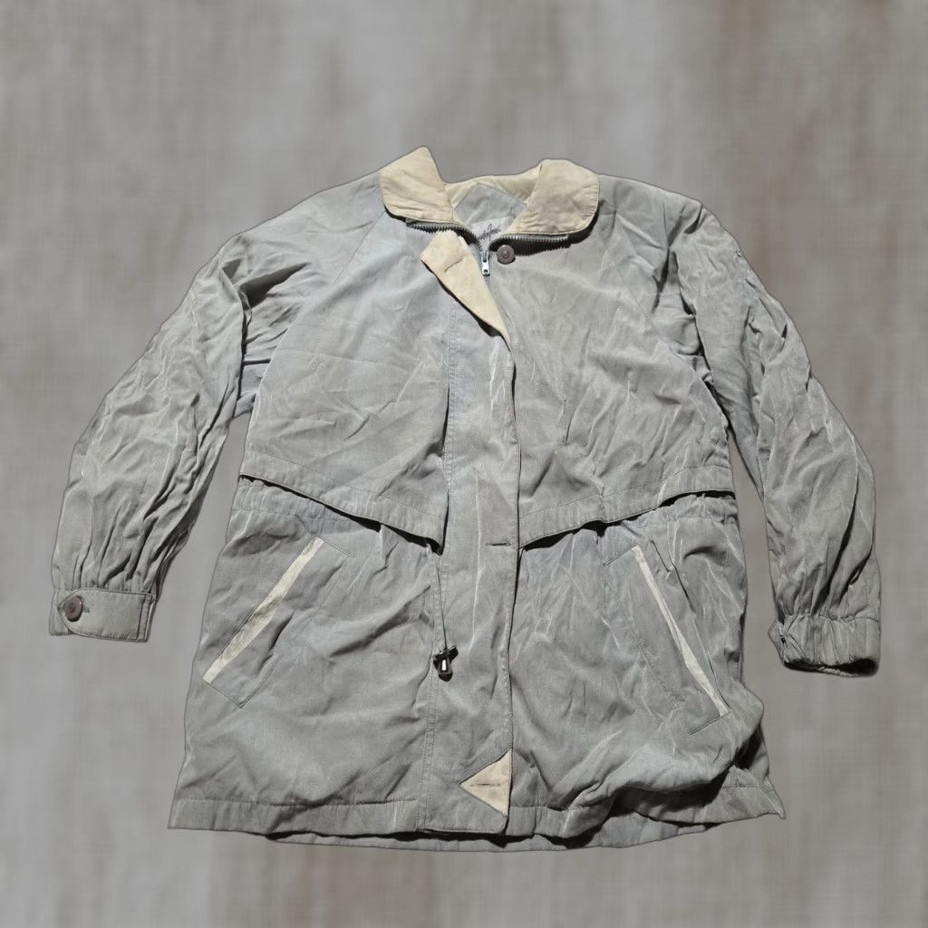 Vintage Jacqueline Ferrar Jacket Women Beige/Brown Adult Size S Small Zip Button Coat/ Jacket for All Occasion Womens Size S / US 4 / IT 40 - 1 Thumbnail