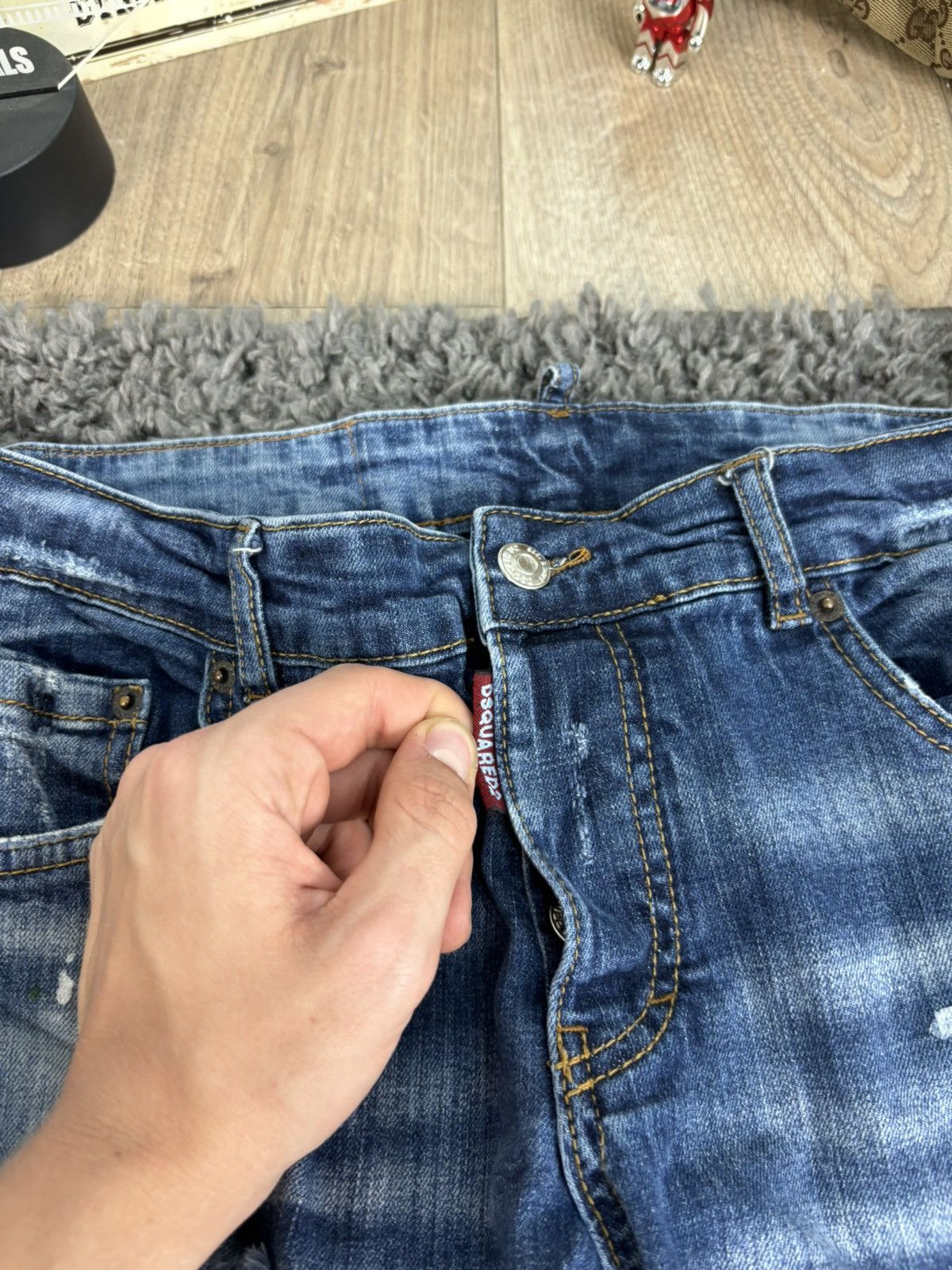 Dsquared2 Luxury Distressed Faded Denim Jeans Dsquared Hype Slim Size US 32 / EU 48 - 5 Thumbnail