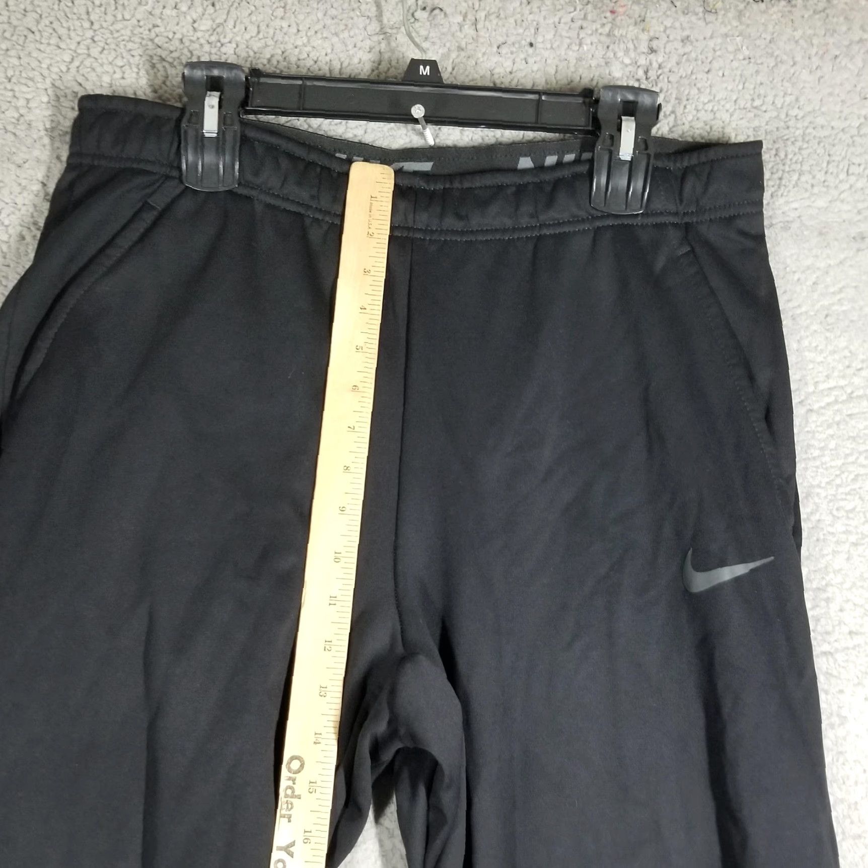 Nike Nike Mens Therma Fit Training Pants L Black Fleece 100% Polyester Dri-FIT Pockets Elastic Waist Running Jogging Gym Training Activewear Mens L Size US 33 - 6 Thumbnail