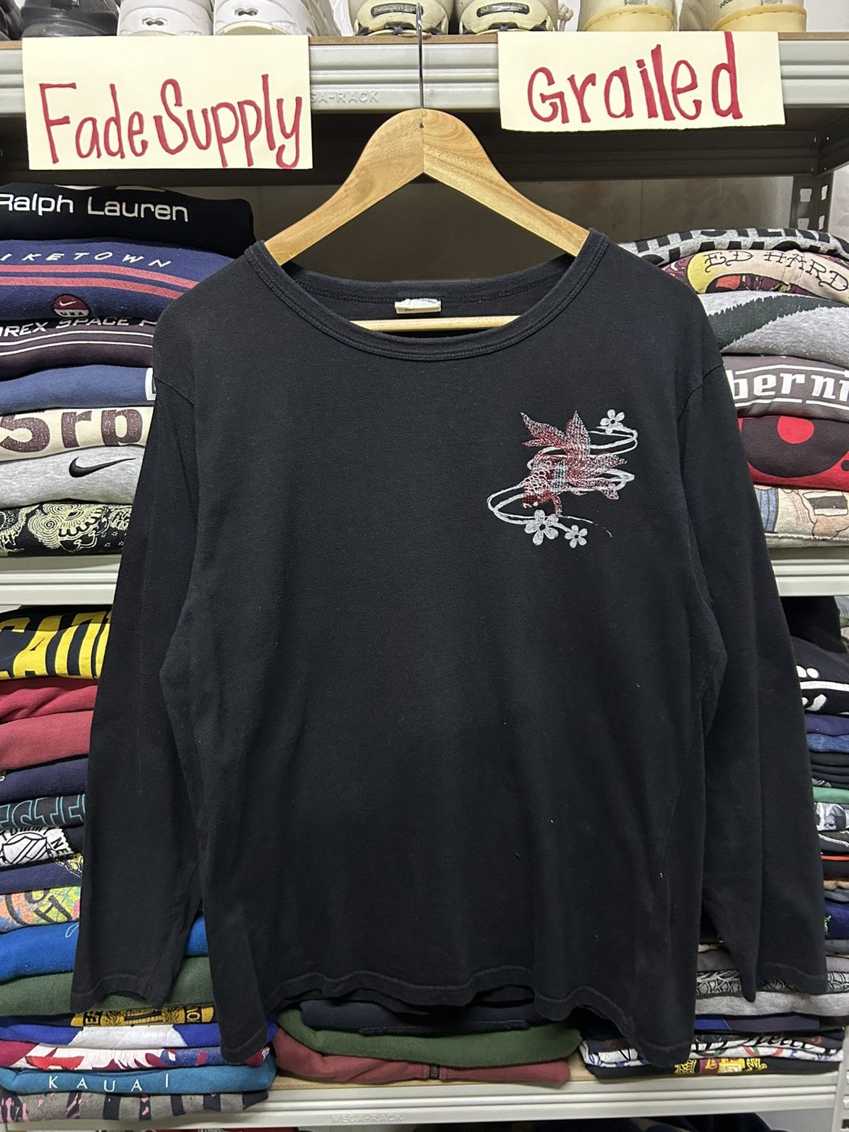 Japanese Brand Vintage Sukajan Koi fish longsleeves Size US L / EU 52-54 / 3 - 3 Thumbnail