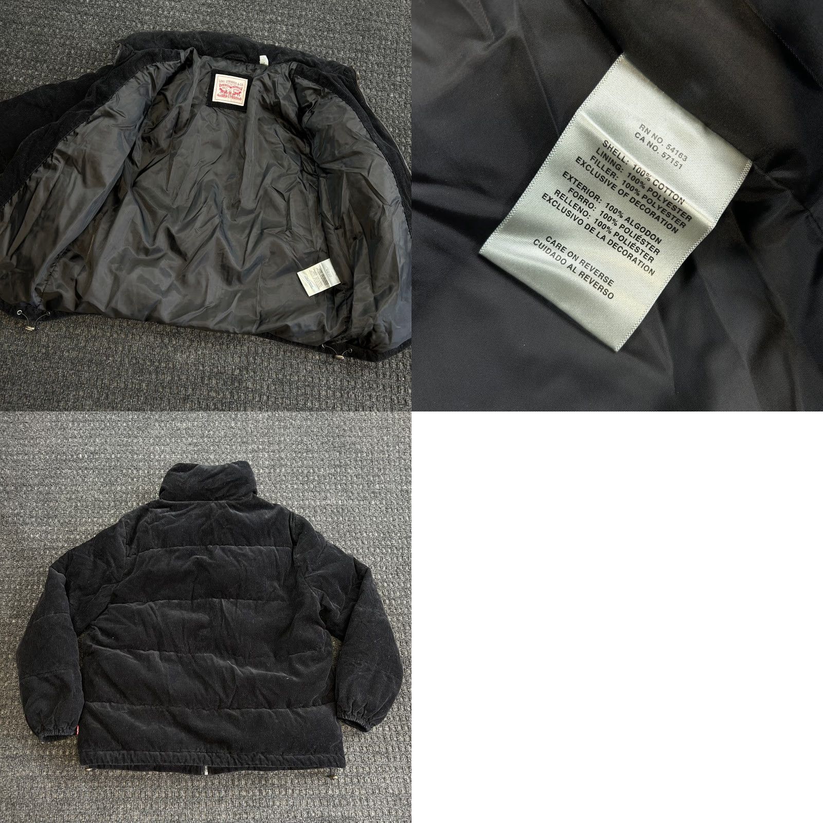 Levi's VINTAGE Levi’s Zoe Jacket Womens Puffer Corduroy Black L Quilted Full Zip Size L / US 10 / IT 46 - 8 Thumbnail