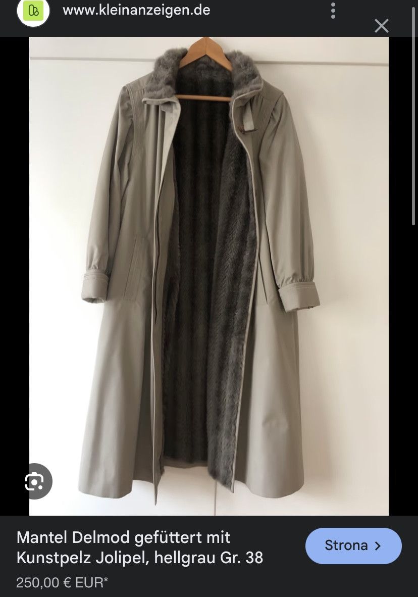 Designer Delmod coat lined with Jolipel faux fur Size M / US 6-8 / IT 42-44 - 12 Thumbnail