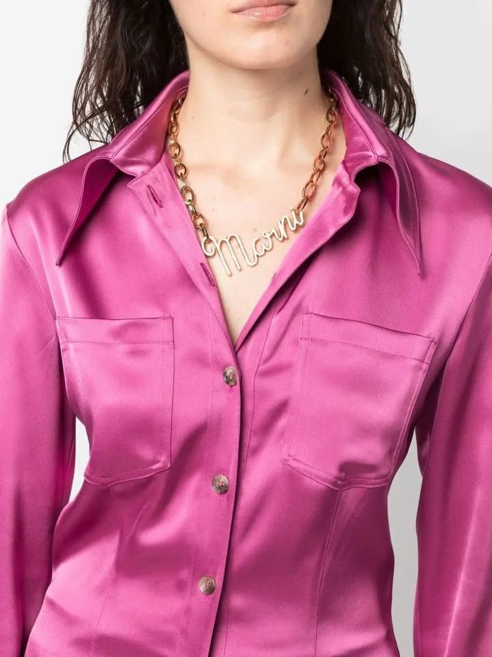 Marni Marni Logo Plaque Chain-Link Necklace Size ONE SIZE - 9 Thumbnail