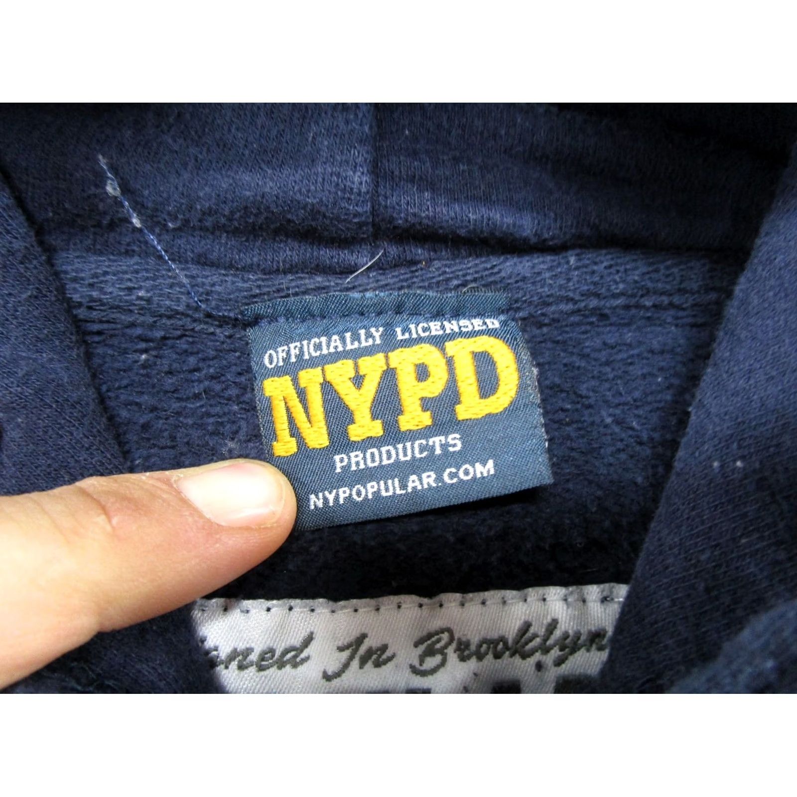 Vintage NYPD Hoodie Adult NYC New York Police Spell Out Hoodie Sweatshirt Size L BLUE Retro City Graphic Print Hooded Pullover Men XL? Size US L / EU 52-54 / 3 - 3 Thumbnail