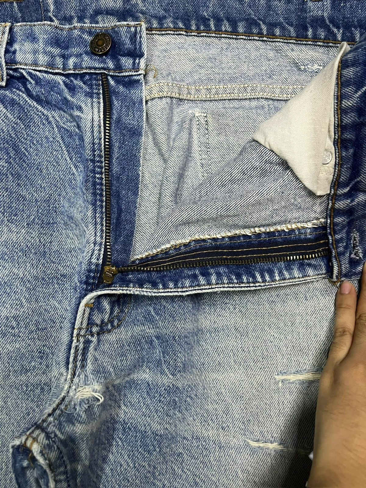 Levi's Vintage 90s Levis 505 Orange Tab Distressed Jeans Size US 33 - 5 Thumbnail