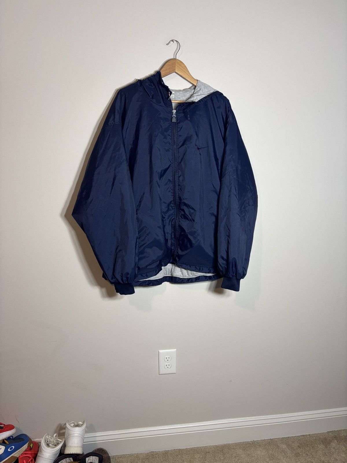 Nike Vintage 90s Nike Hooded Puffer Jacket XL Size US XL / EU 56 / 4 - 1 Thumbnail