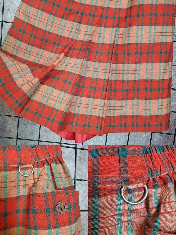 Dior Dior Embroidered Red Plaid Skirt . Size 26" / US 2 / IT 38 - 3 Thumbnail