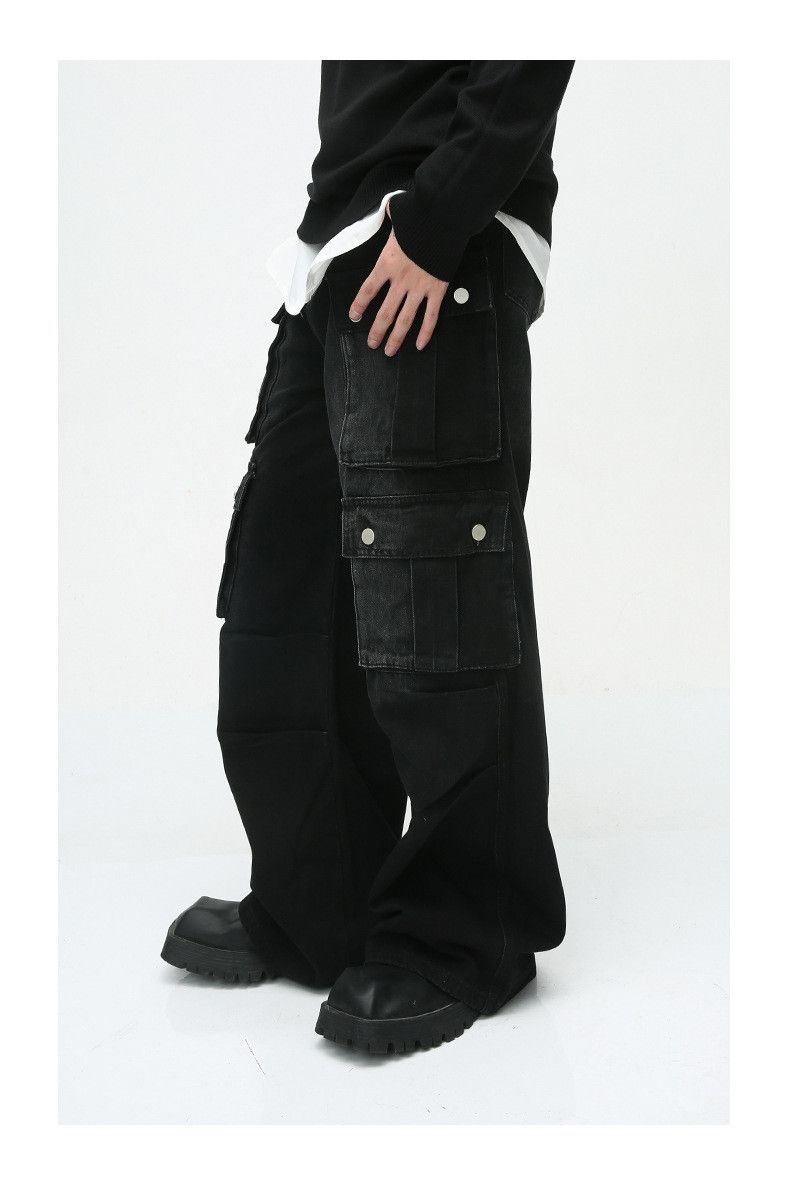 Japanese Brand Street style retro multi-pocket cargo wide-leg jeans Size US 32 / EU 48 - 4 Thumbnail