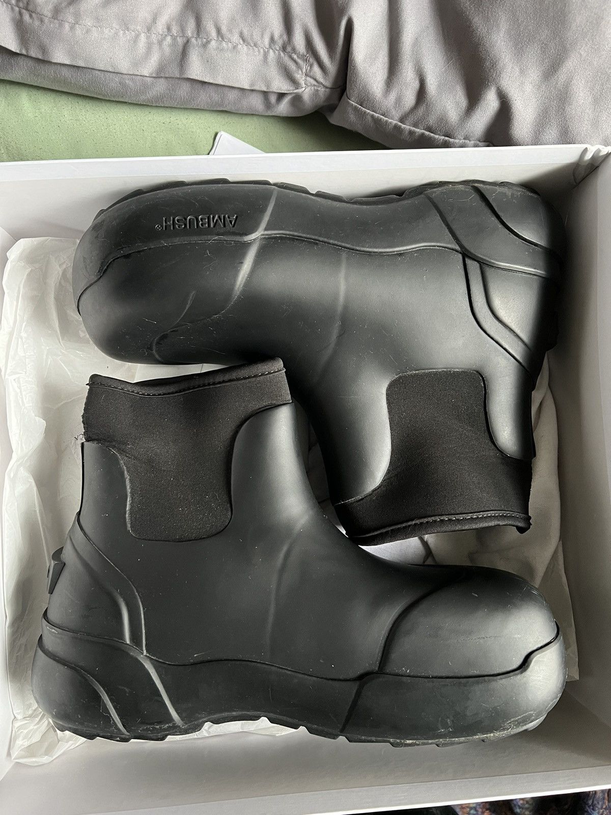 image of Ambush Design x Yoon Ambush Rubber Boots in Black, Men's (Size 10)