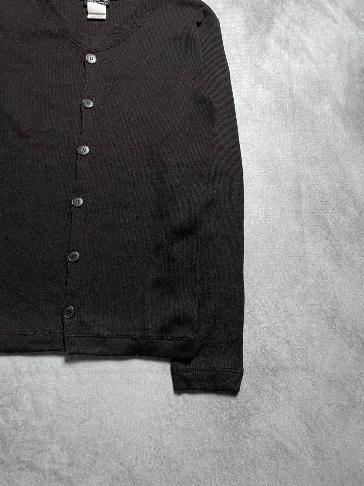 agnes b. Agnes.b Homme Cutton Rib Knit Cardigan Shirt Size US M / EU 48-50 / 2 - 2 Thumbnail