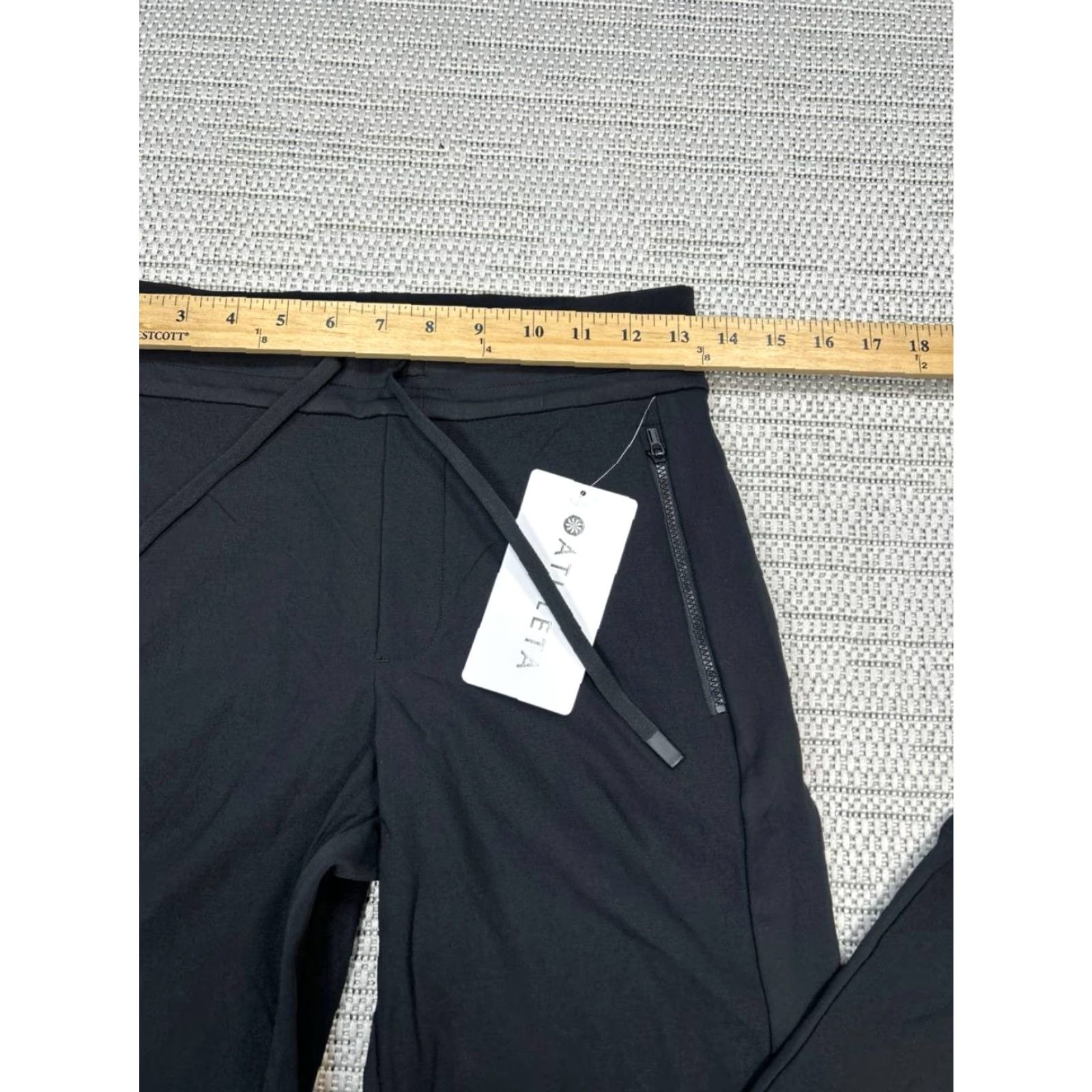 Athleta Athleta Headlands Hybrid Trek Jogger Pants Womens 2 Black Logo Tapered Leg New Size 26" / US 2 / IT 38 - 6 Thumbnail