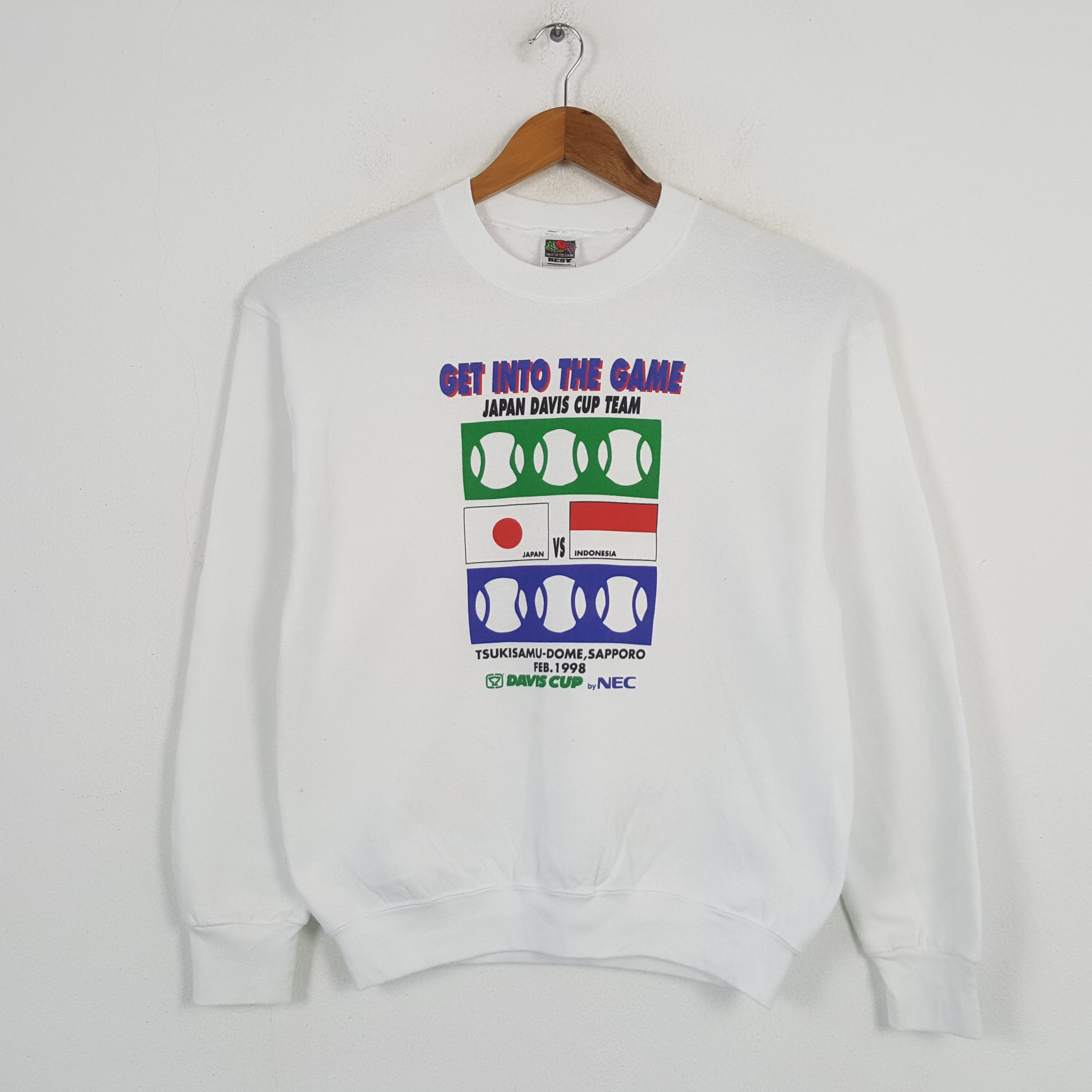 Fruit Of The Loom × Vintage Vintage Japan Tennis Davis Cup Team Sweatshirt C287N32 Size US M / EU 48-50 / 2 - 1 Thumbnail