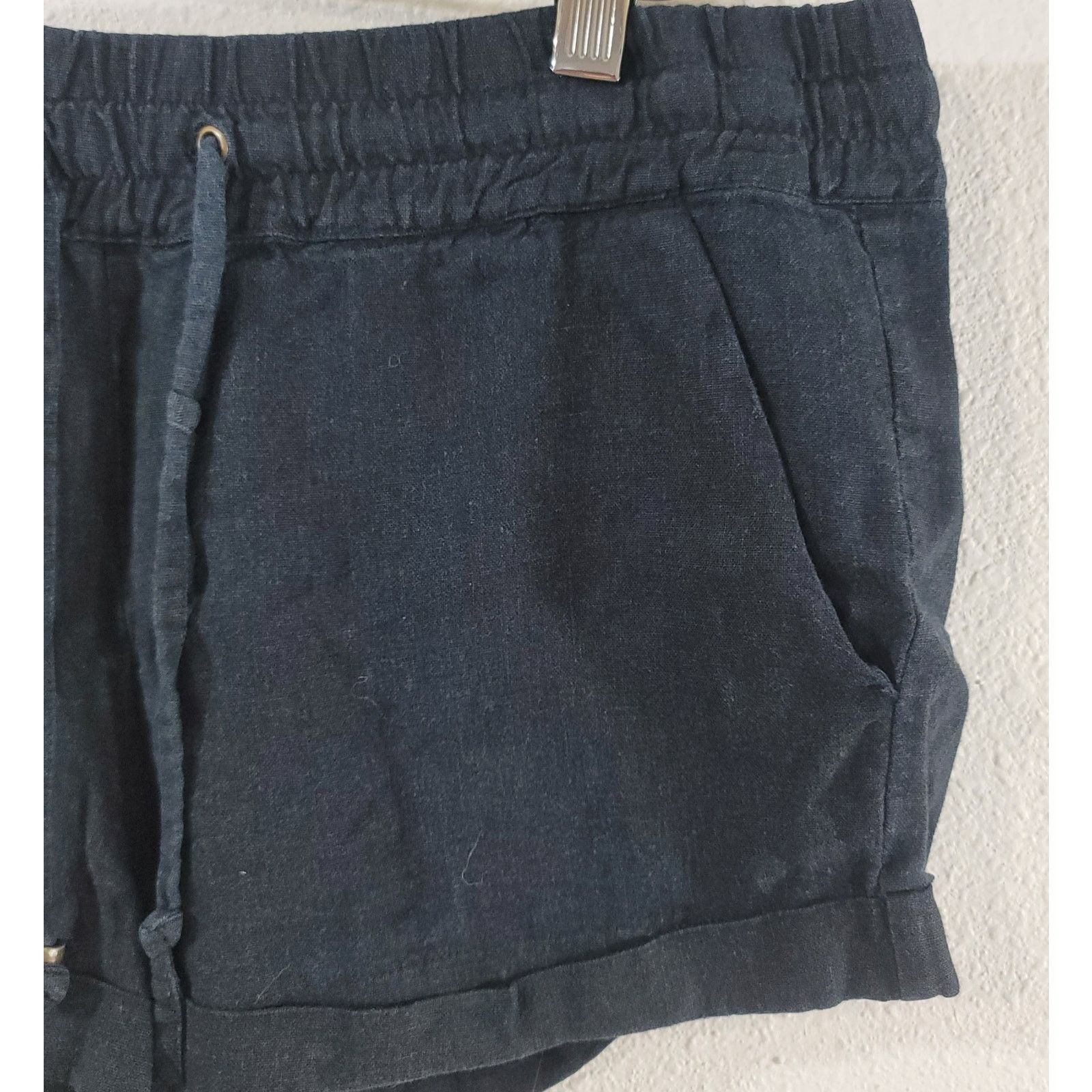 Other Love Tree Black Flat Front Drawstring Shorts Medium Soft Size 32" / US 10 / IT 46 - 5 Thumbnail