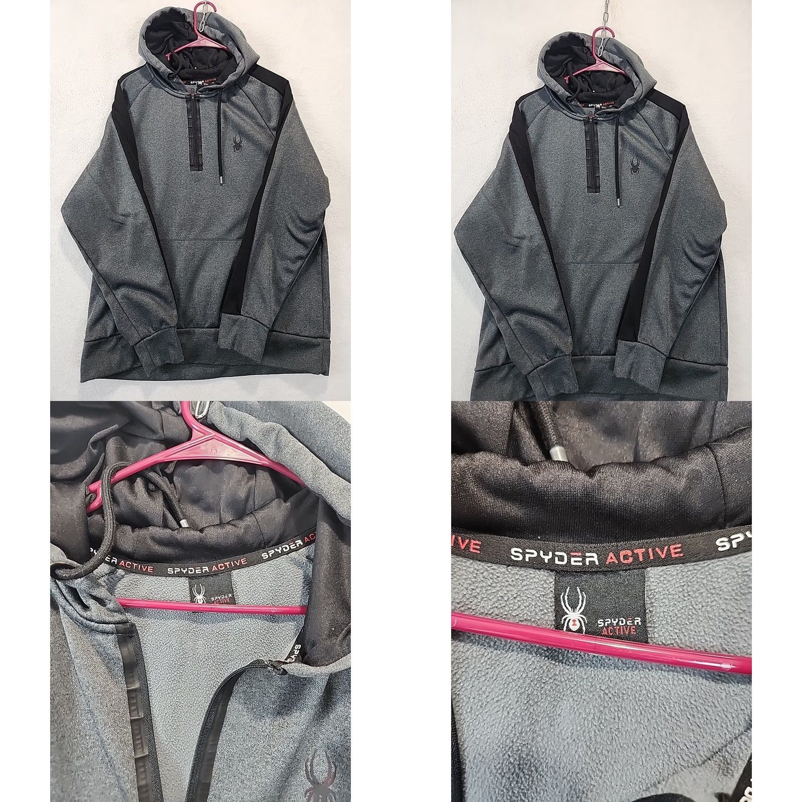 Spyder Spyder Hoodie Sweatshirt Mens Size L Gray Quarter Zip ActiveWear Outdoor Fishing Sweatshirt Hoodie Regular Fit Logo Fleece Polyester"} Size US L / EU 52-54 / 3 - 8 Thumbnail