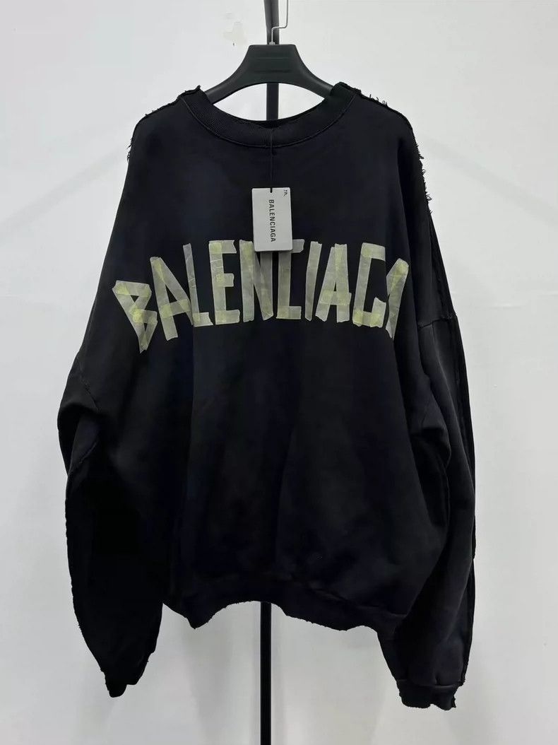 Balenciaga Balenciaga Tape 3 B 2-in-1 Patchwork Wash Break Long Sleev Size US XXS / EU 40 - 1 Thumbnail