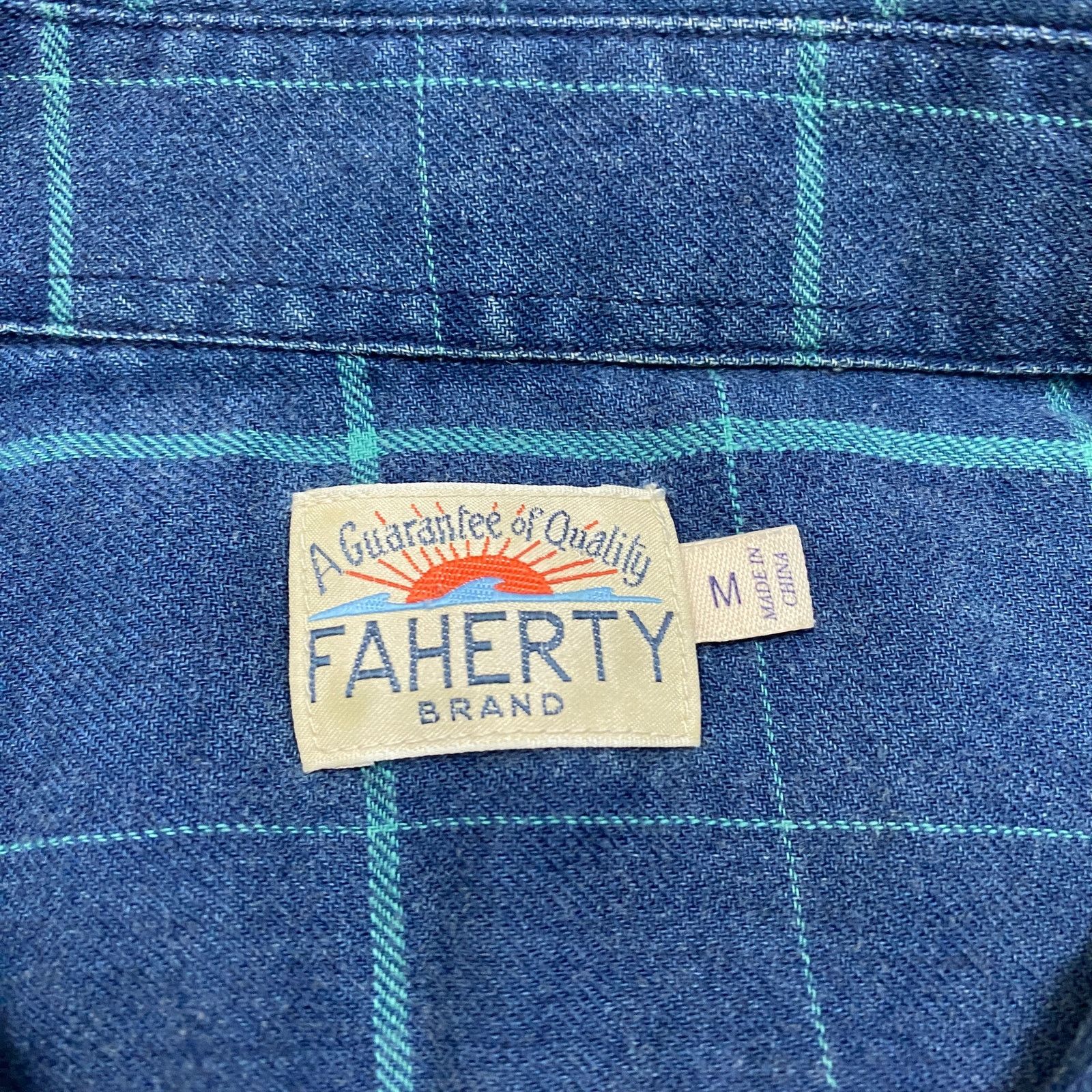 Faherty Faherty Slim Fit Indigo Windowpane Button Up Shirt Medium Size US M / EU 48-50 / 2 - 4 Thumbnail