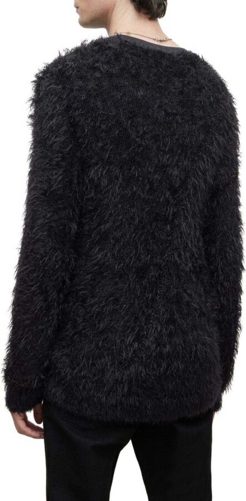 John Varvatos Black Fuzzy Sweater medium Size US M / EU 48-50 / 2 - 5 Thumbnail
