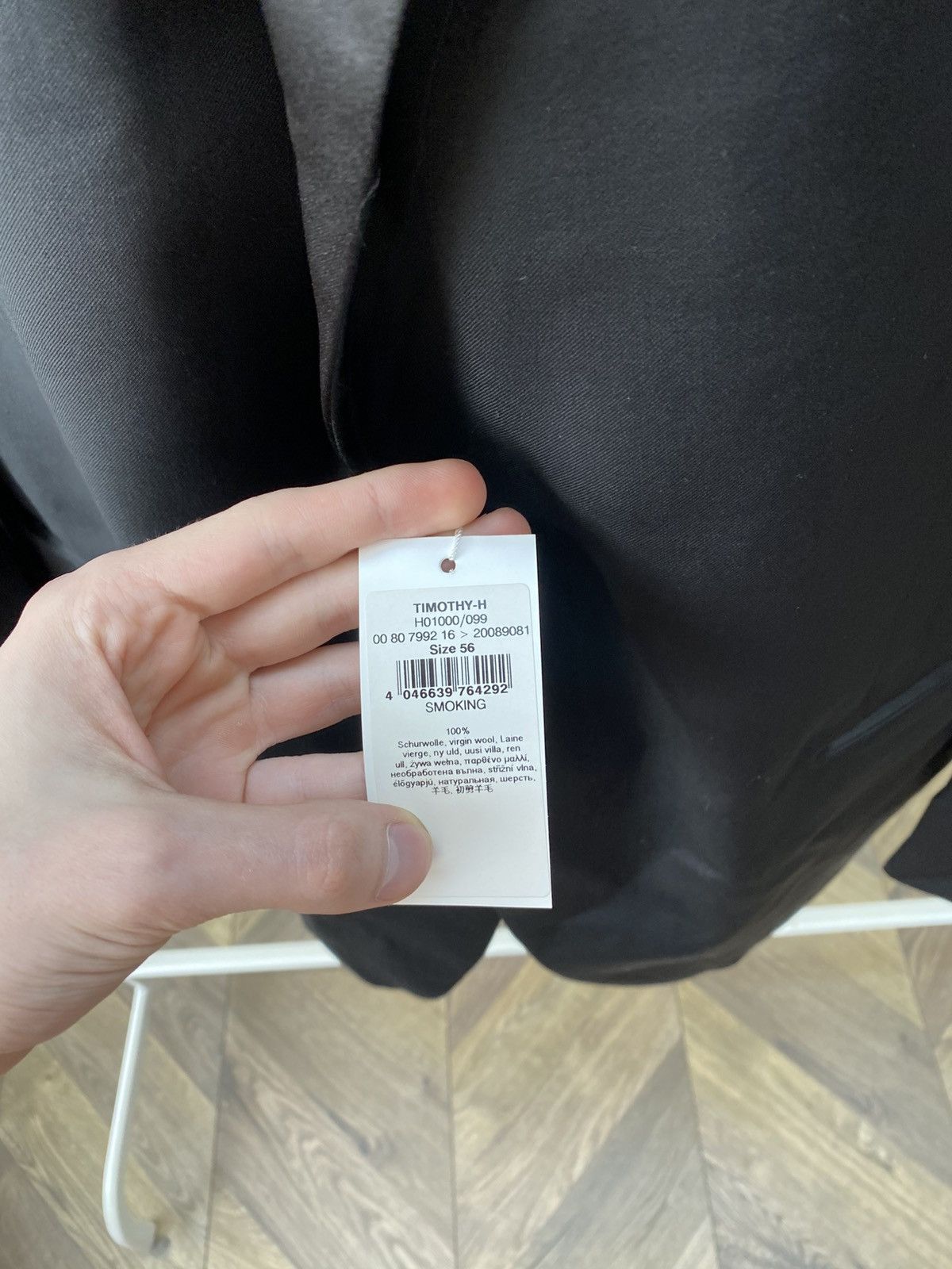 Other Vintage Van Jaack Men's Black Suit Loro Piana Super Size 52R - 5 Thumbnail