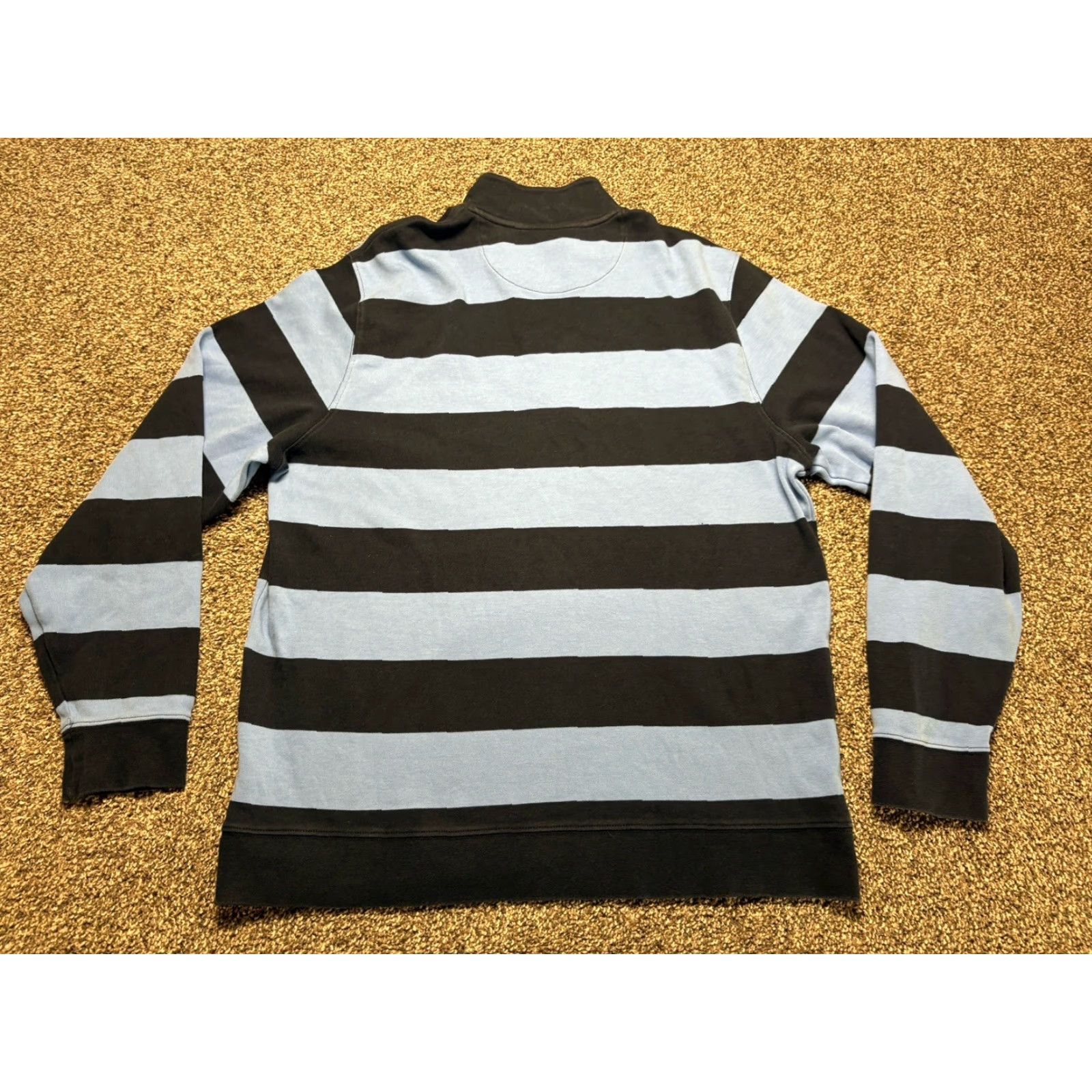 Vineyard Vines Vineyard Vines Rugby Pullover 1/4 Zip Mens Large Blue Stripe Sweater Size US L / EU 52-54 / 3 - 2 Thumbnail
