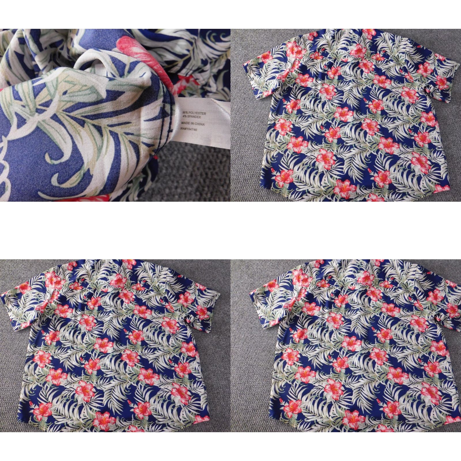 Vintage Mountain and Isles Shirt 2XL Blue Floral Hawaiian Button-Up Mens Size US XXL / EU 58 / 5 - 8 Thumbnail