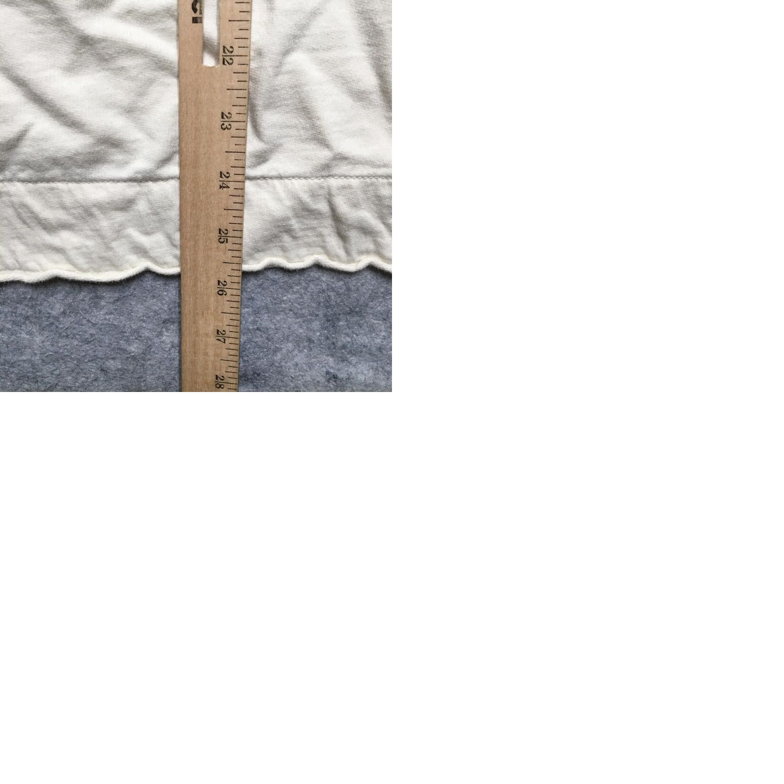 Vintage Aerie Hoodie Womens Medium White Cotton Knit Side Slit Long Sleeve Pullover Size M / US 6-8 / IT 42-44 - 9 Thumbnail