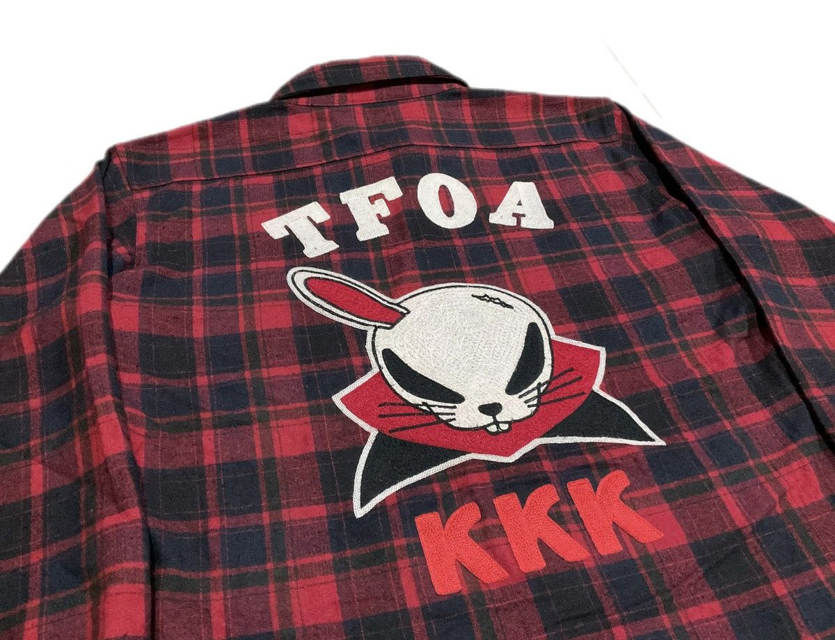 Hysteric Glamour × Japanese Brand × Seditionaries 🔥Sick Y2K Vintage Crows Flannel Shirt TFOA KKK Size US XL / EU 56 / 4 - 2 Thumbnail