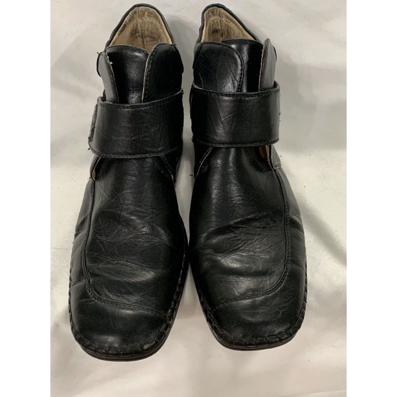 Vintage Softlites Boots Women's Boot Black Sz 7 Leather Adjustable Strap Bootie GUC Size US 7 / IT 37 - 3 Thumbnail