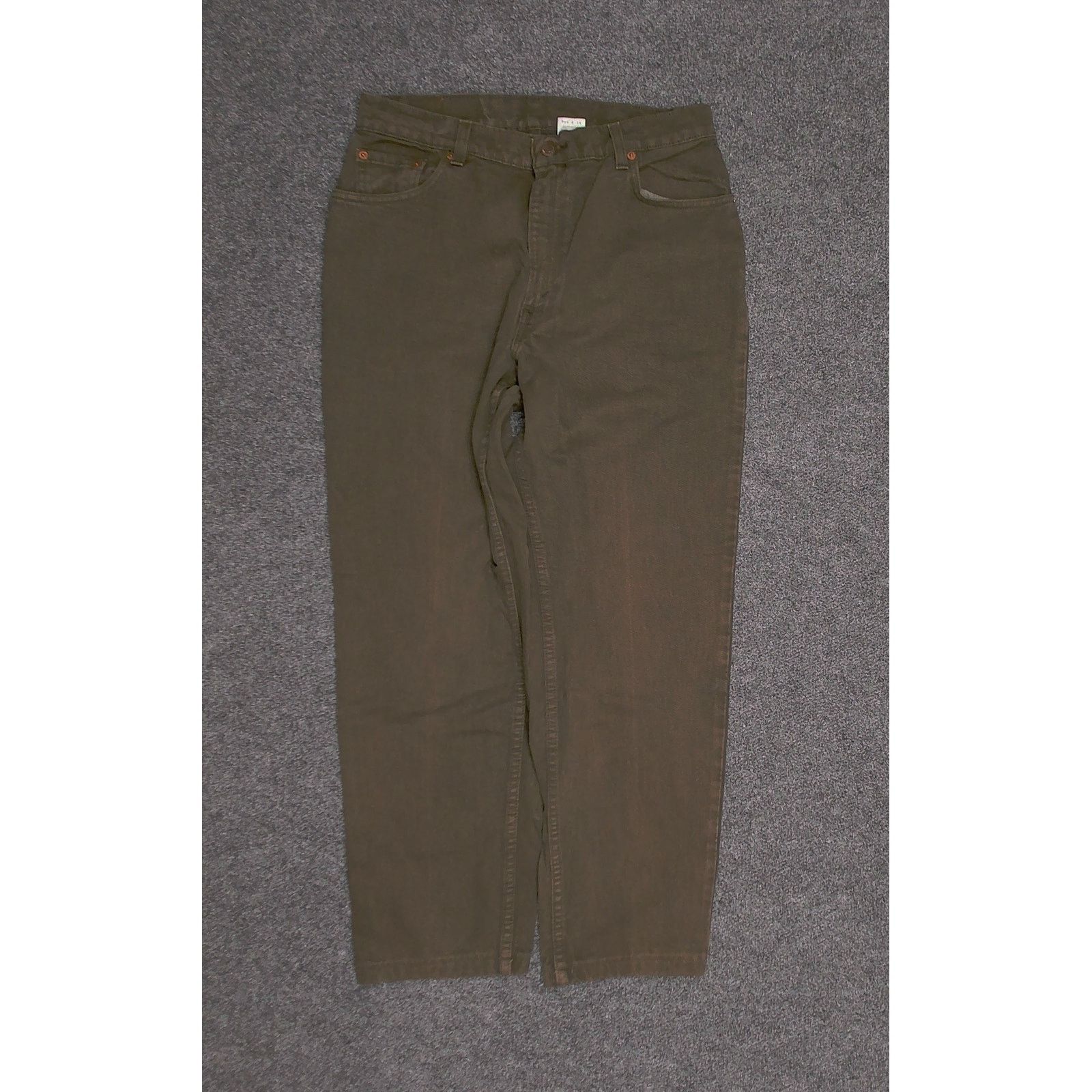 Levi's Vintage 1998 Levis 550 Custom Dyed Green 32x28 Size 34" / US 12 / IT 48 - 8 Thumbnail