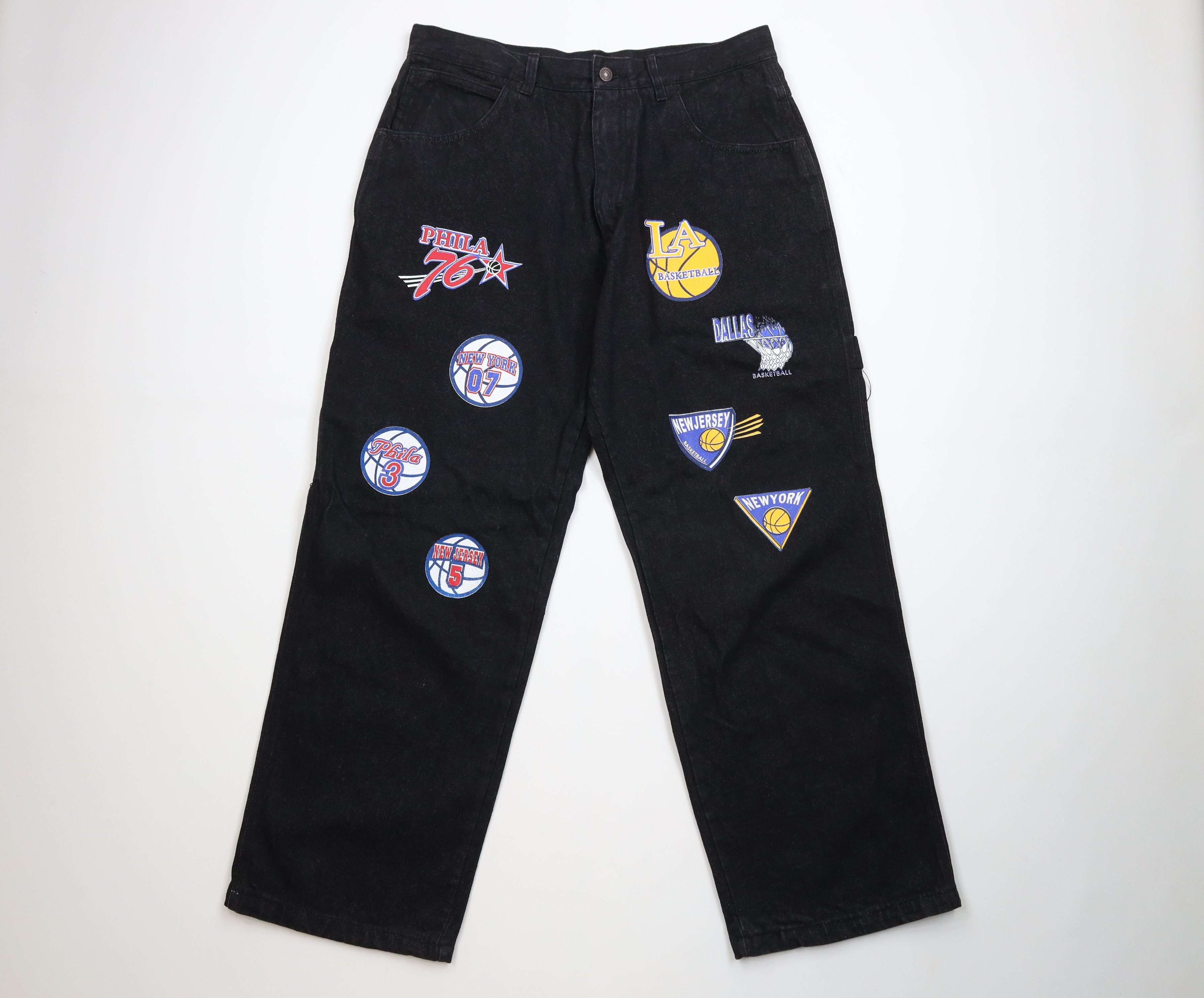 Vintage Vintage 90s Y2K Streetwear Wide Leg Basketball Denim Jeans Size US 36 / EU 52 - 1 Thumbnail