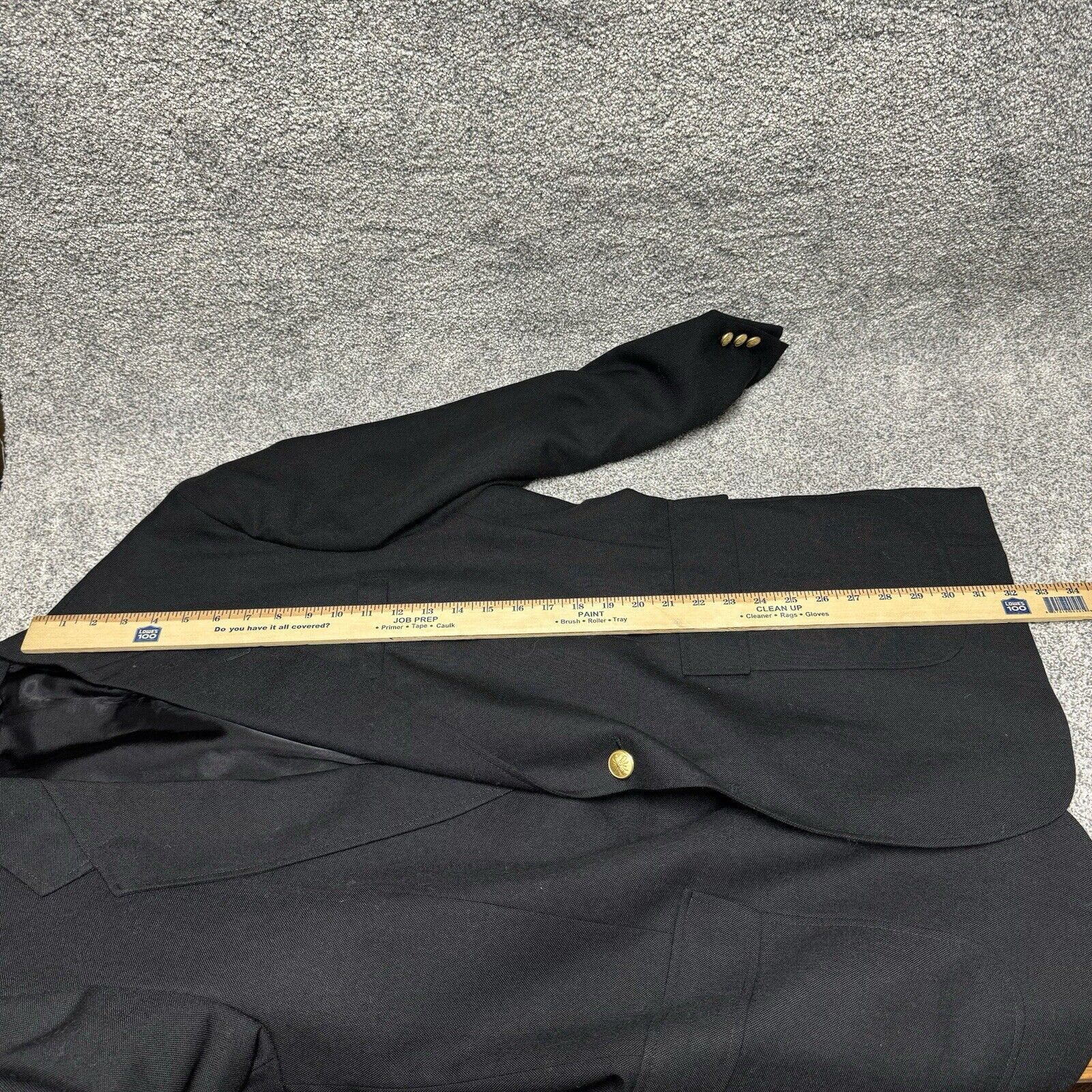 Other Vintage Mens Blazer 44 Gold Buttons Classic Tailored Office Size 44R - 14 Thumbnail