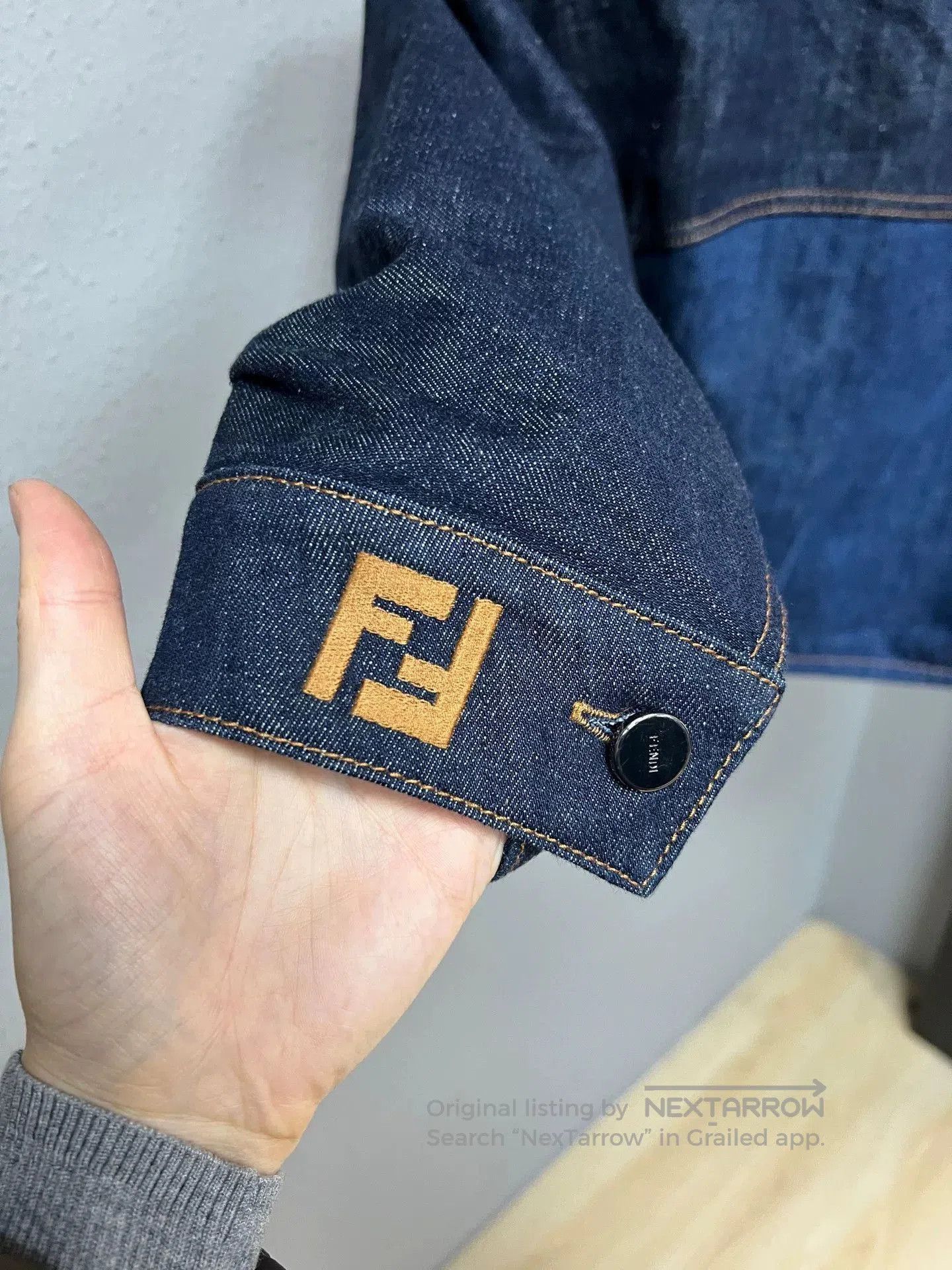 Fendi Fendi Color Block Denim Jacket. Size M / US 6-8 / IT 42-44 - 3 Thumbnail
