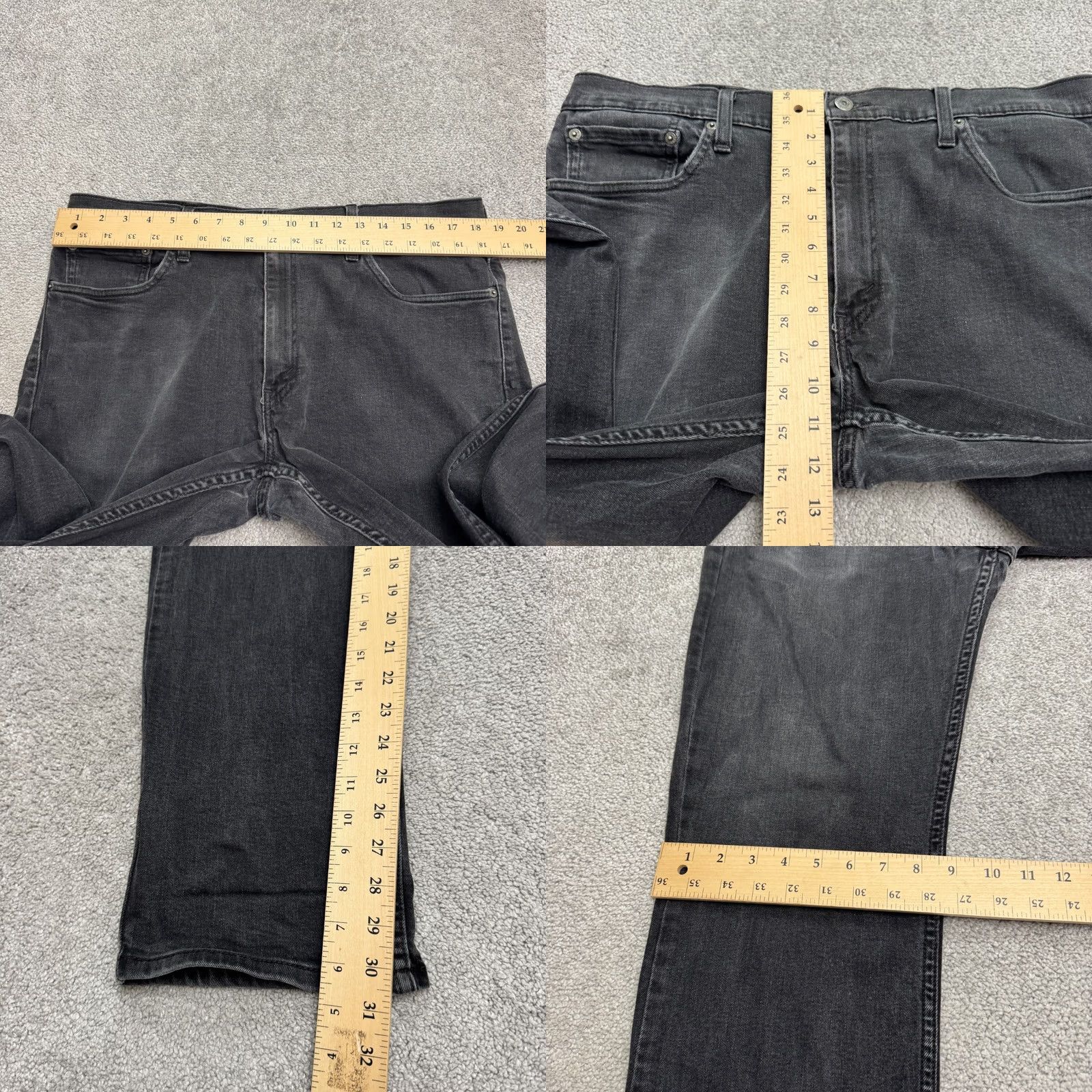 Levi's Levi's 514 Straight Leg Jeans Mens 38x32 Black Cotton Dark Wash Casual Size US 38 / EU 54 - 9 Thumbnail