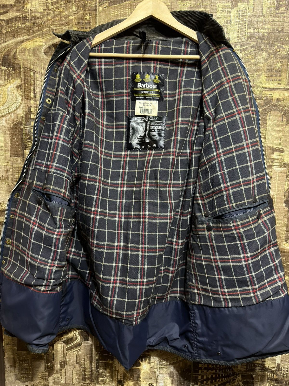 Barbour Barbour Border Vintage Waxed Jacket coat Made in England Size US XXL / EU 58 / 5 - 16 Thumbnail