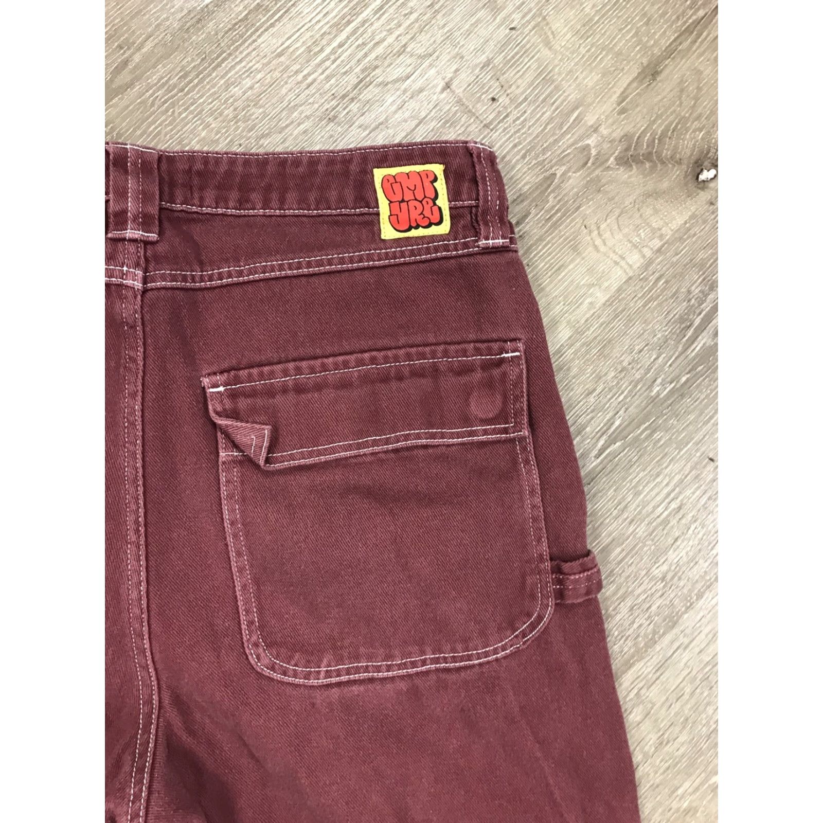 Empyre Empyre Jeans Mens 34 Relax Maroon Vintage 90s Jeans Straight 5-Pocket Logo Mens Regular Vintage 90s Size US 34 / EU 50 - 7 Thumbnail