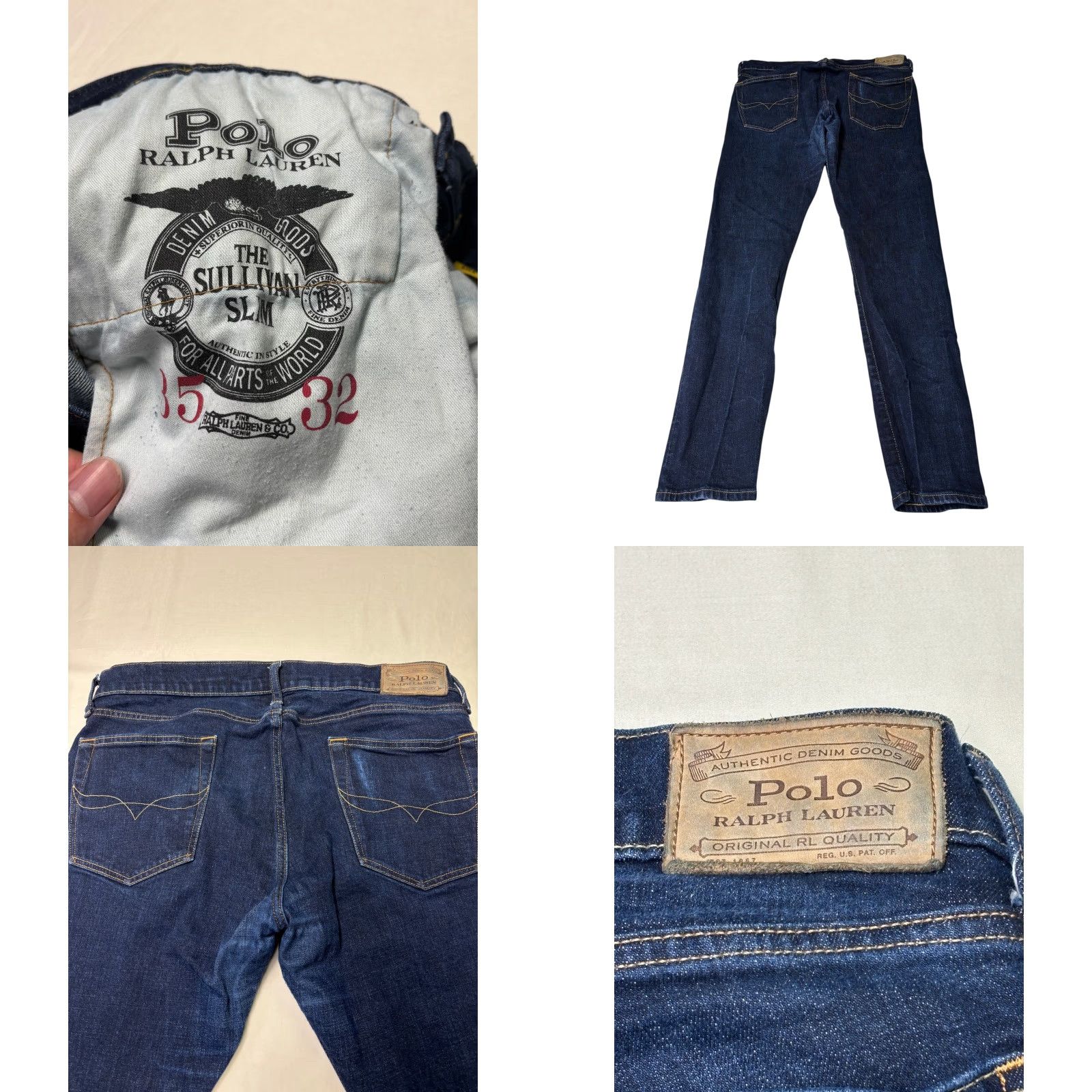 Polo Ralph Lauren Polo Ralph Lauren Sullivan Slim Jeans Mens 35x32 Dark Indigo Stretch Denim Slim Mens Jeans Dark Indigo Polo Ralph Lauren Sullivan Slim Size US S / EU 44-46 / 1 - 8 Thumbnail