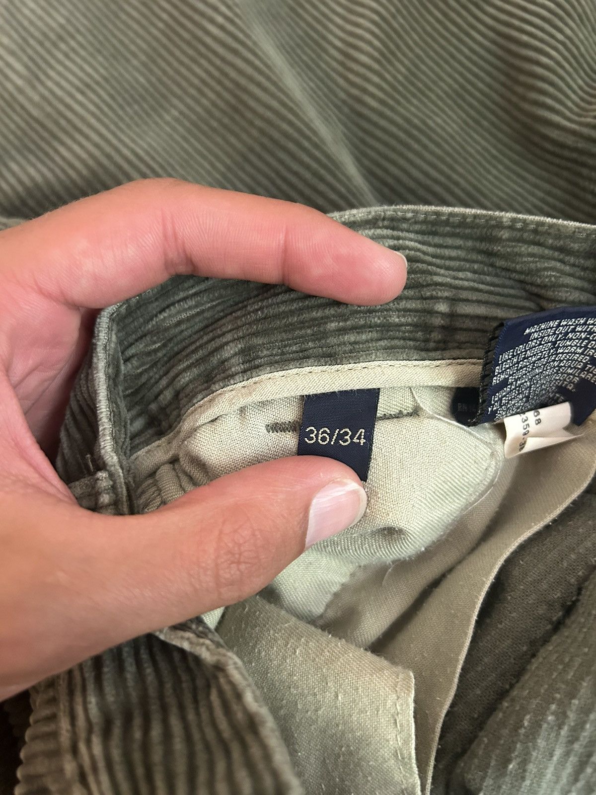 Croft & Barrow Olive green baggy corduroys Size US 36 / EU 52 - 2 Thumbnail
