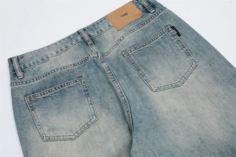 Japanese Brand American retro loose wide-leg casual washed straight jeans Size US 32 / EU 48 - 5 Thumbnail