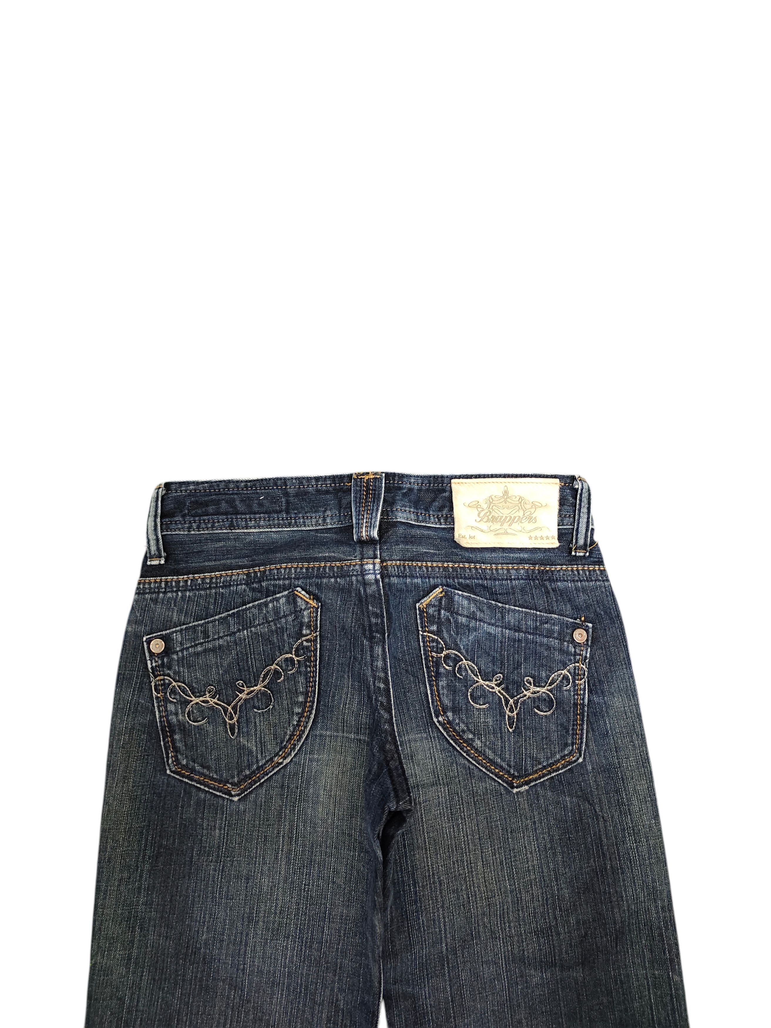 Le Grande Bleu (L.G.B.) Flare Jeans Brappers Embroidered Denim Bootcut Low Rise Size US 27 - 3 Thumbnail
