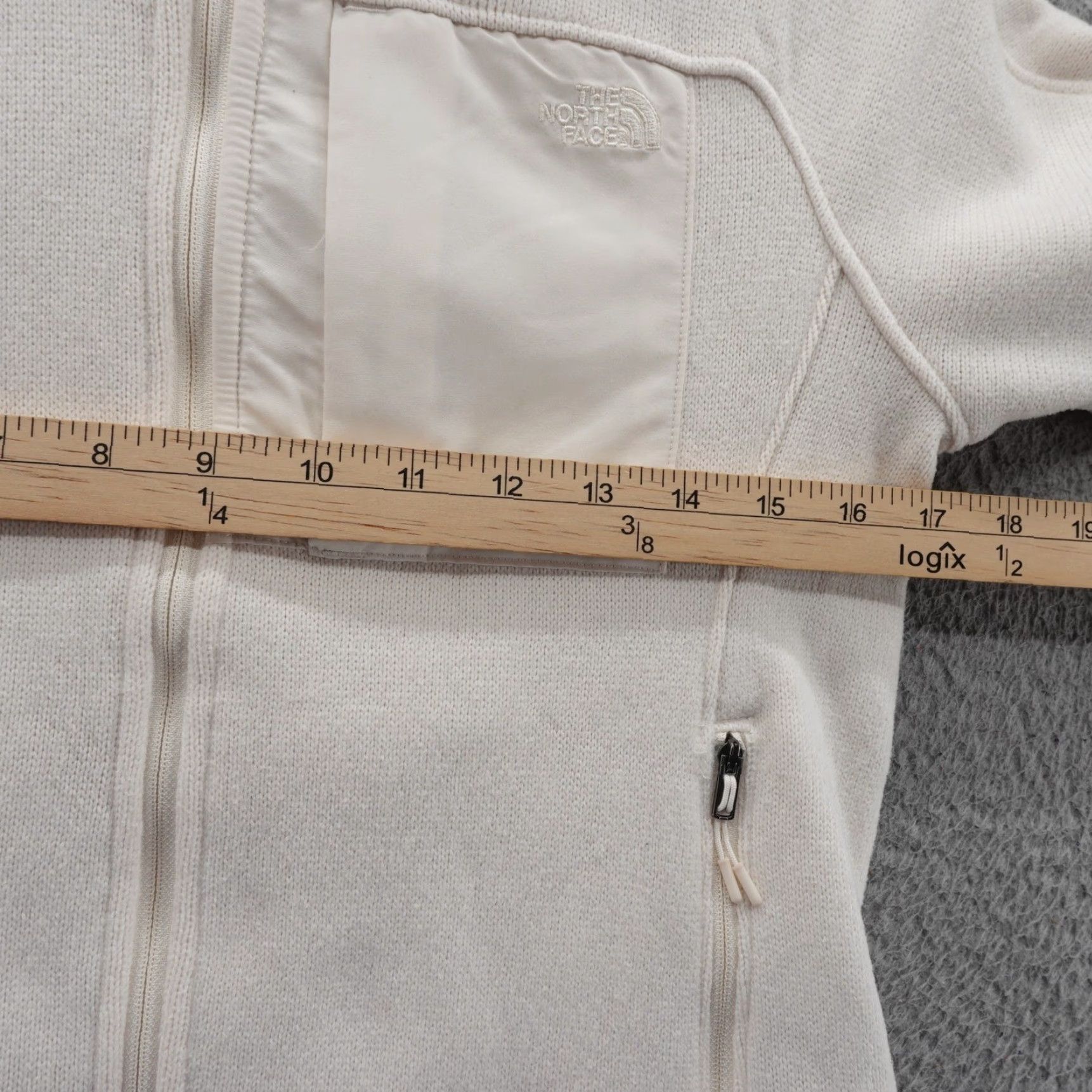 The North Face The North Face Womens XS Fleece Jacket Full Zip Mock Neck White Dune Cozy Size XS / US 0-2 / IT 36-38 - 7 Thumbnail