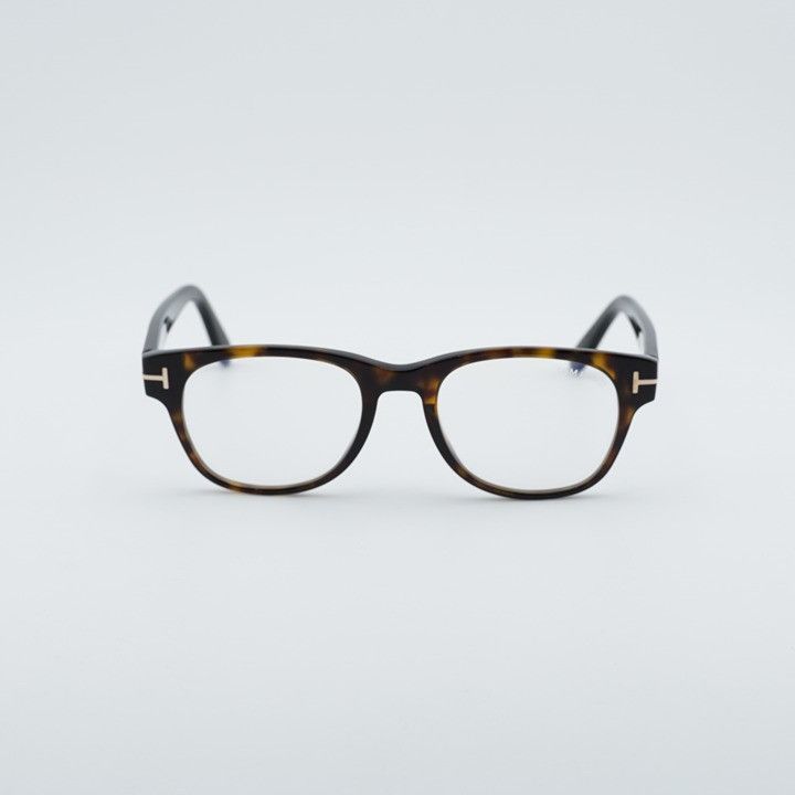 Tom Ford Tom Ford FT5898-B 052 Eyeglasses Havana 50mm Rectangle Frame Size ONE SIZE - 5 Thumbnail
