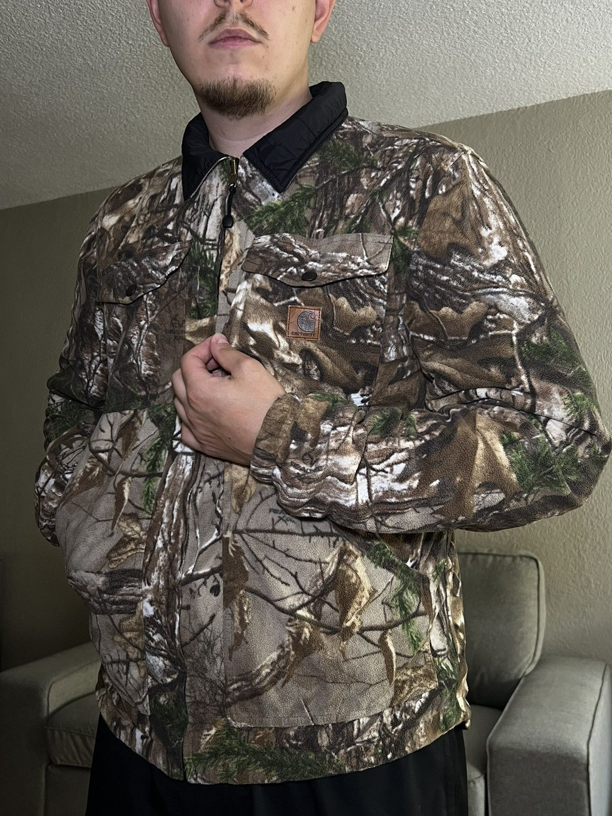 Carhartt Vintage Carhartt Real Tree Fleece Double Jacket Size US L / EU 52-54 / 3 - 12 Thumbnail