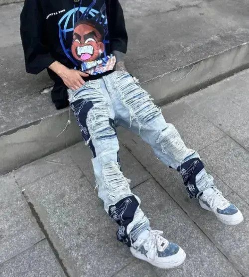 Japanese Brand × Jean streetwear punk jeans Size US 32 / EU 48 - 3 Thumbnail
