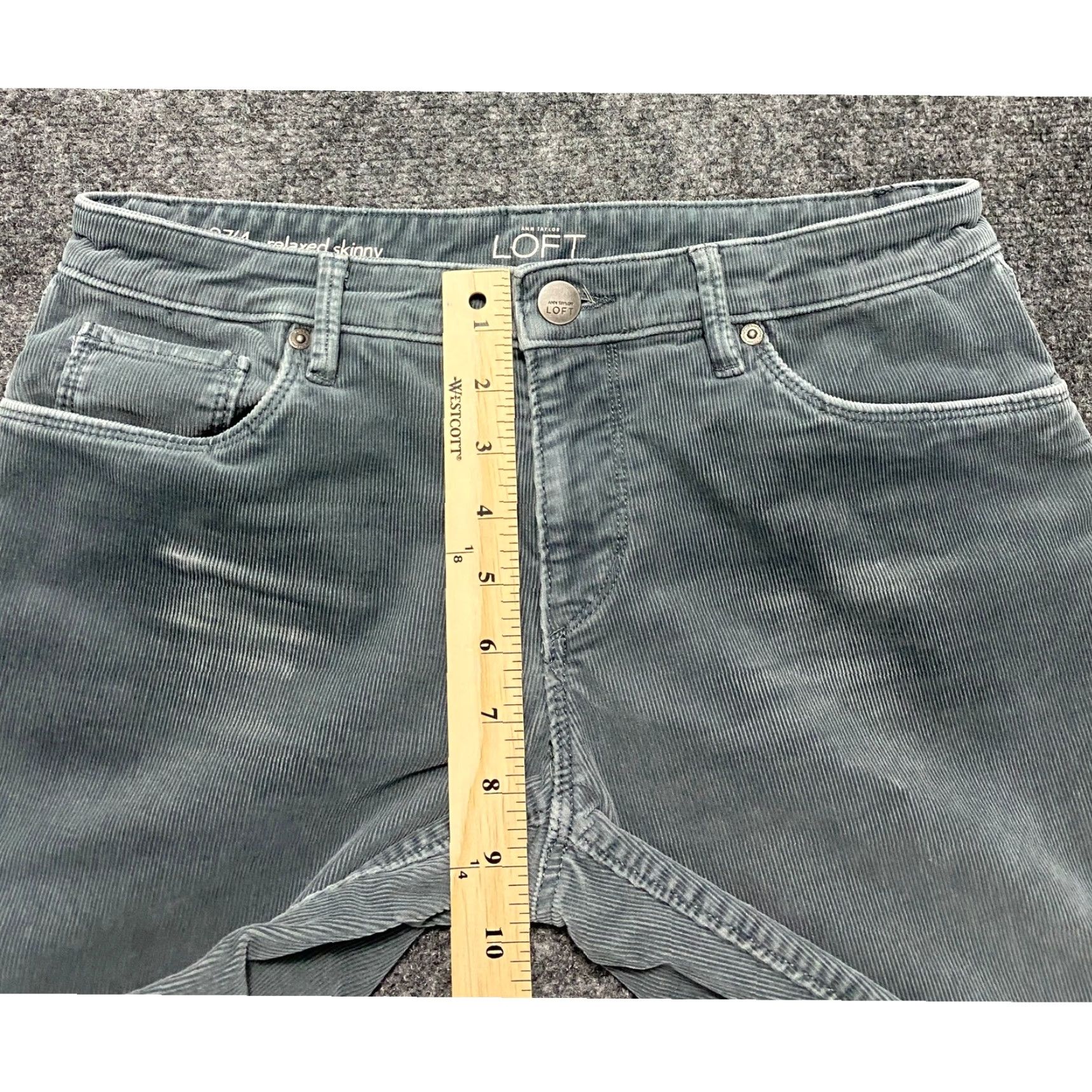 Ann Taylor Ann Taylor Loft Corduroy Pants Women's Regular Size 27 Grey Skinny Relaxed Workwear Casual Pants Size 27" / US 4 / IT 40 - 6 Thumbnail