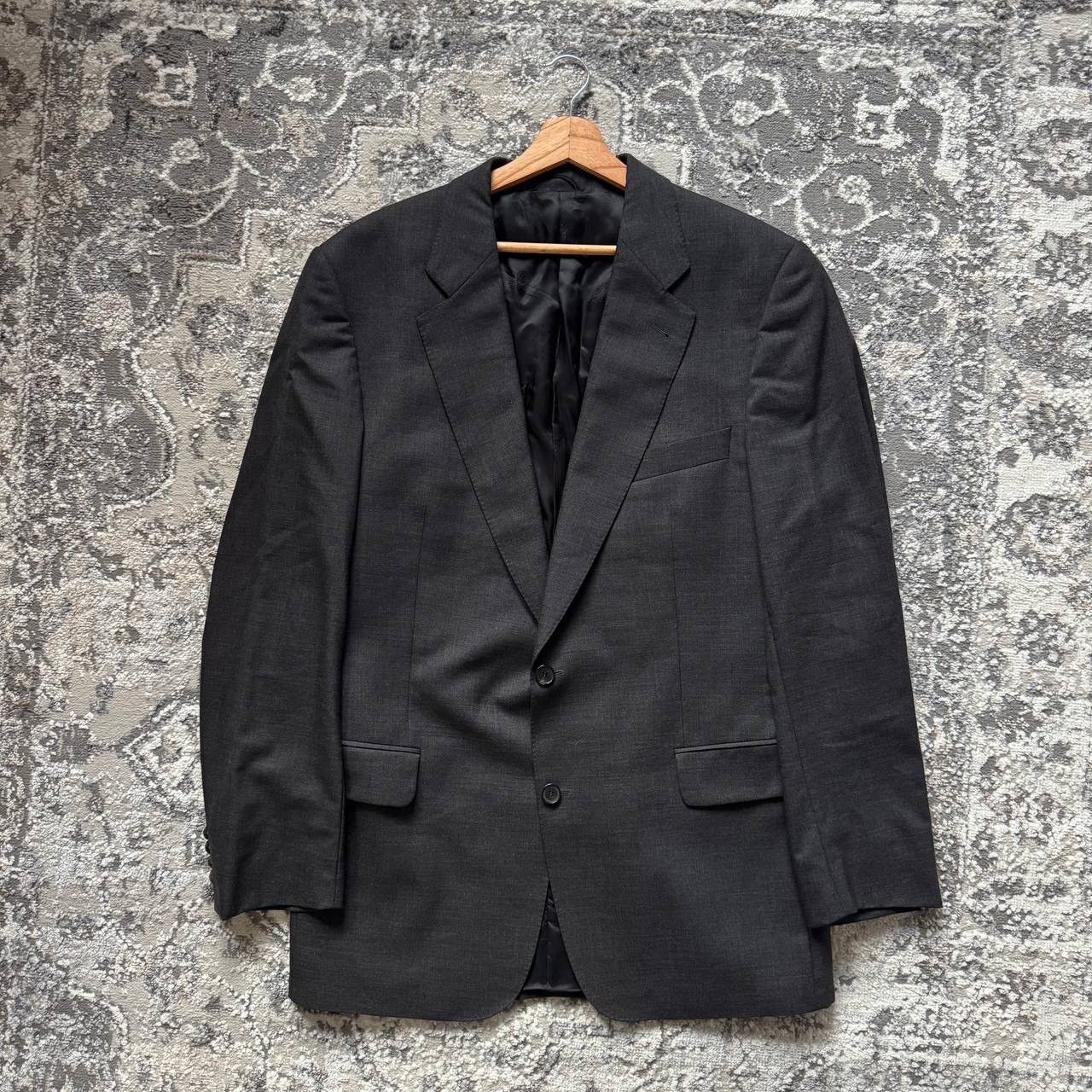 Burberry Crazy Vintage Wool Grey Burberry Suit Blazer Size 54R - 1 Thumbnail